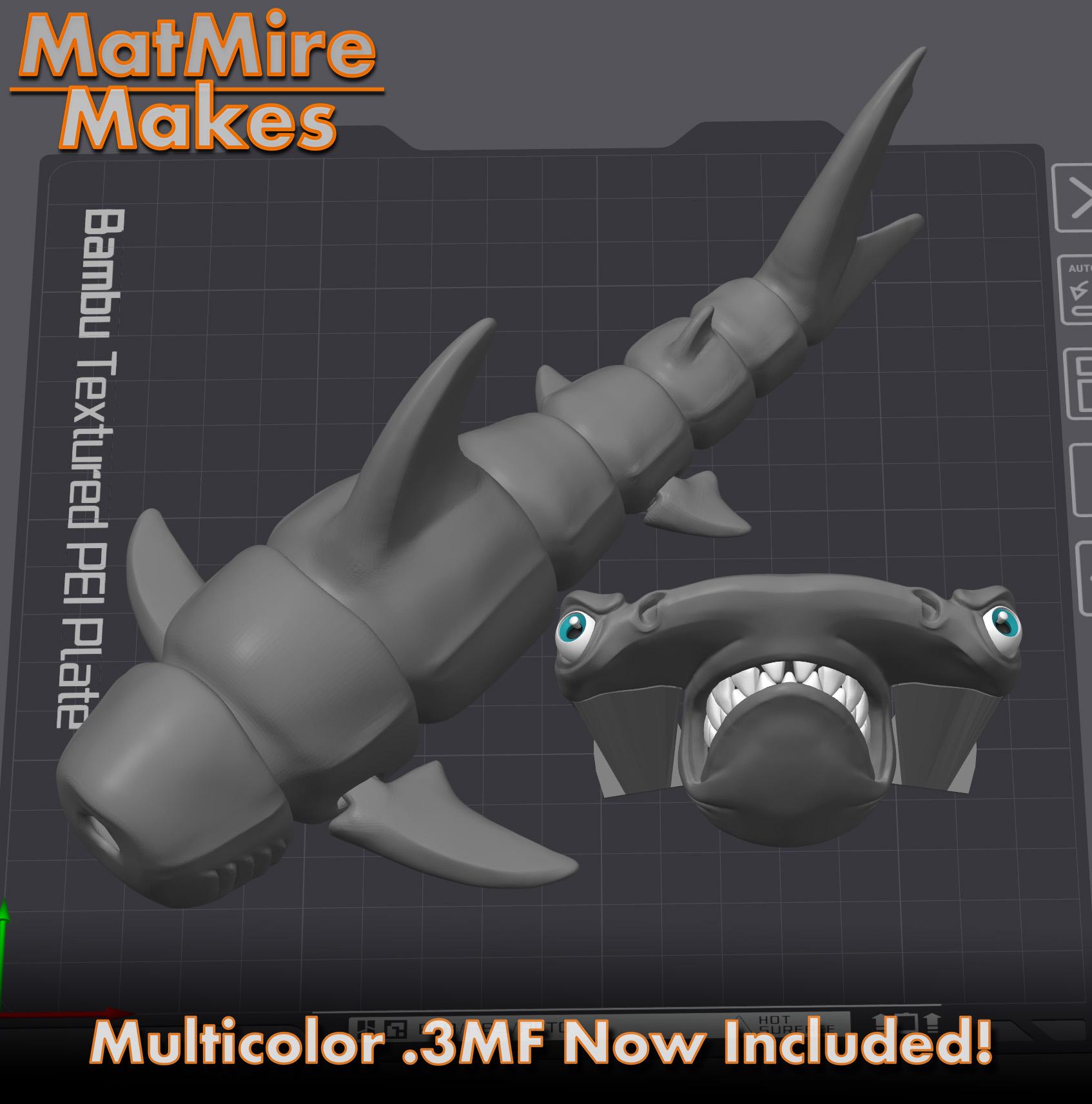 Hammerhead Shark - Articulated Figure 3d model