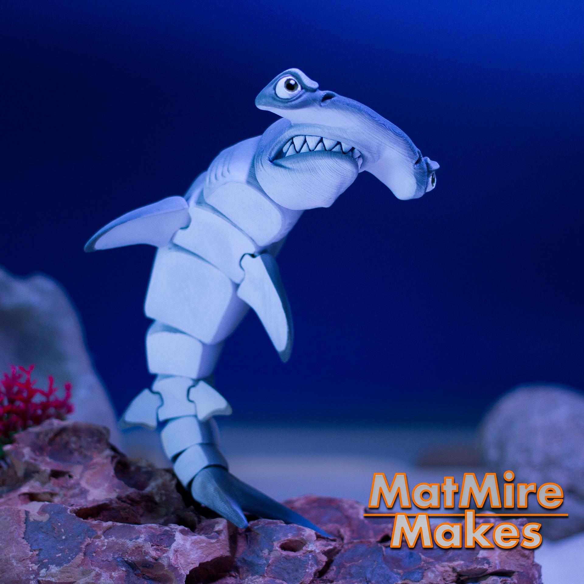 Hammerhead Shark - Articulated Figure 3d model