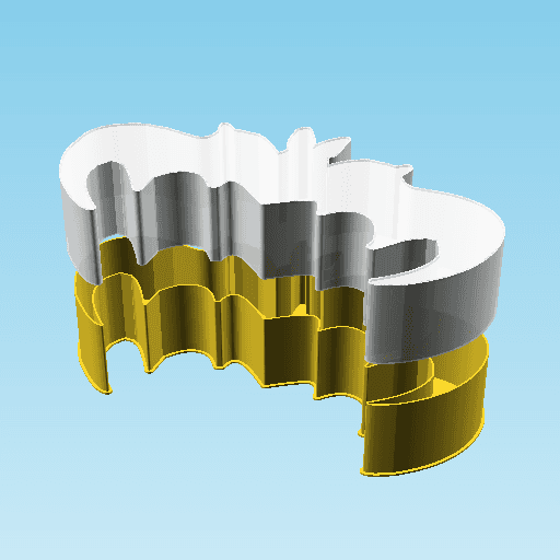 Bat 0070, nestable box (v2) 3d model