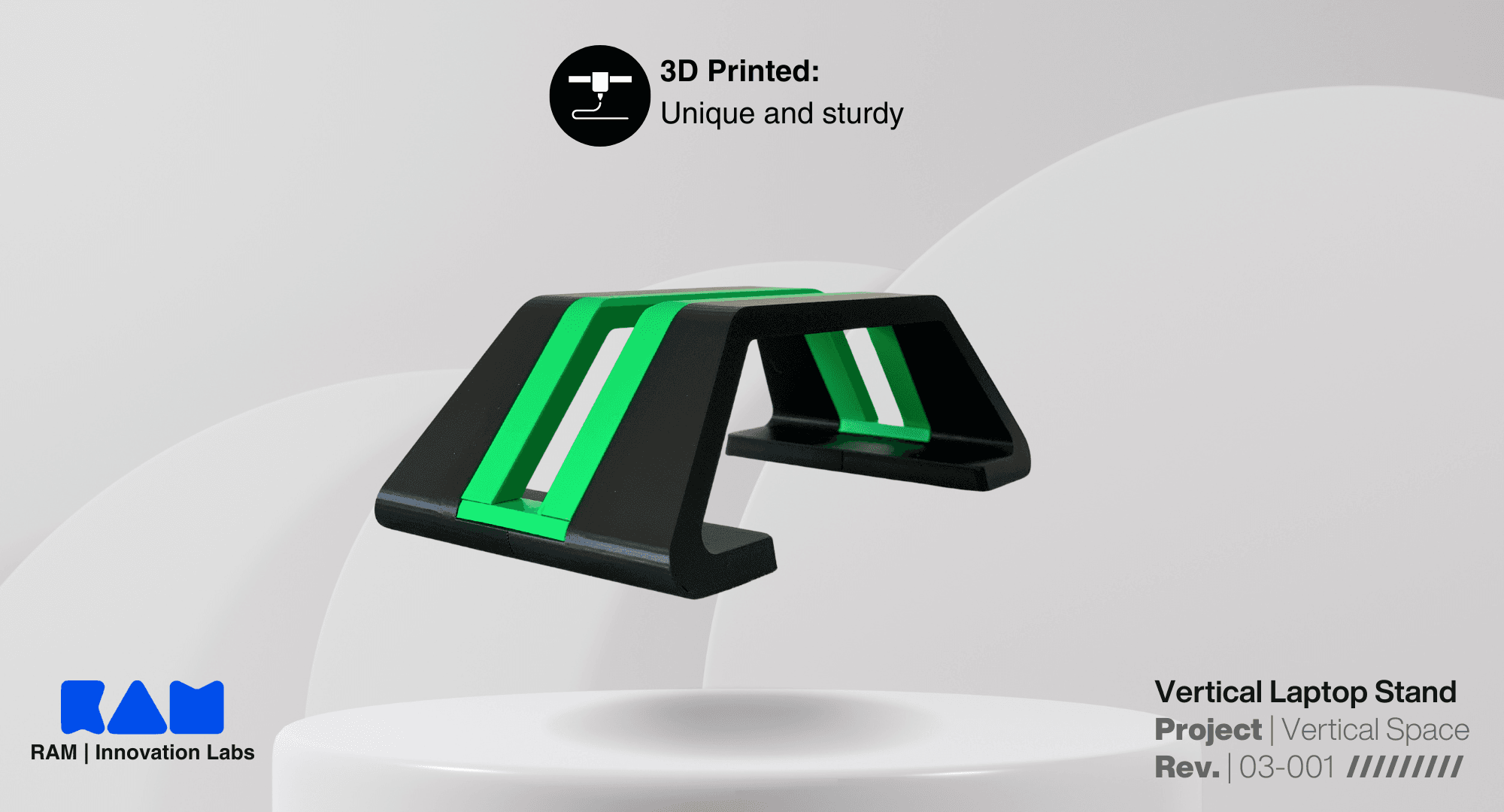 RAM Vertical Laptop Stand 3d model