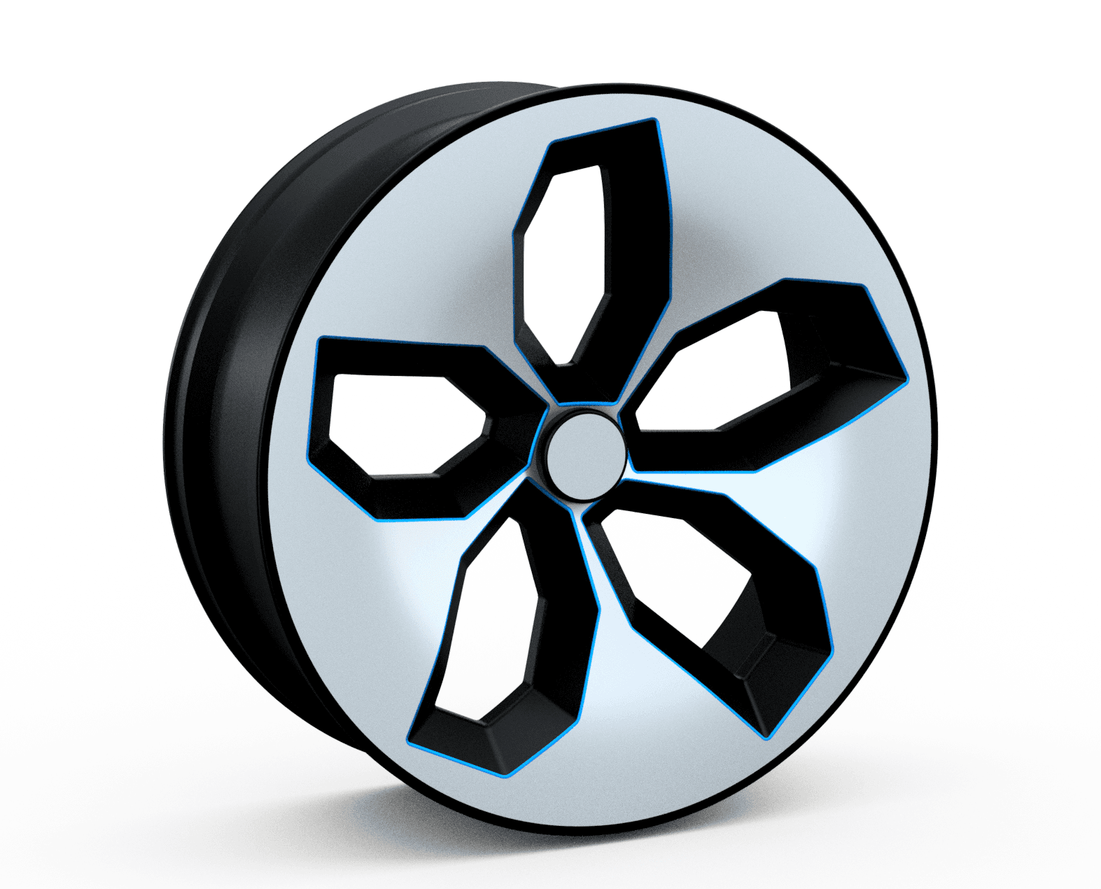 Sportscar rim stl 3d model