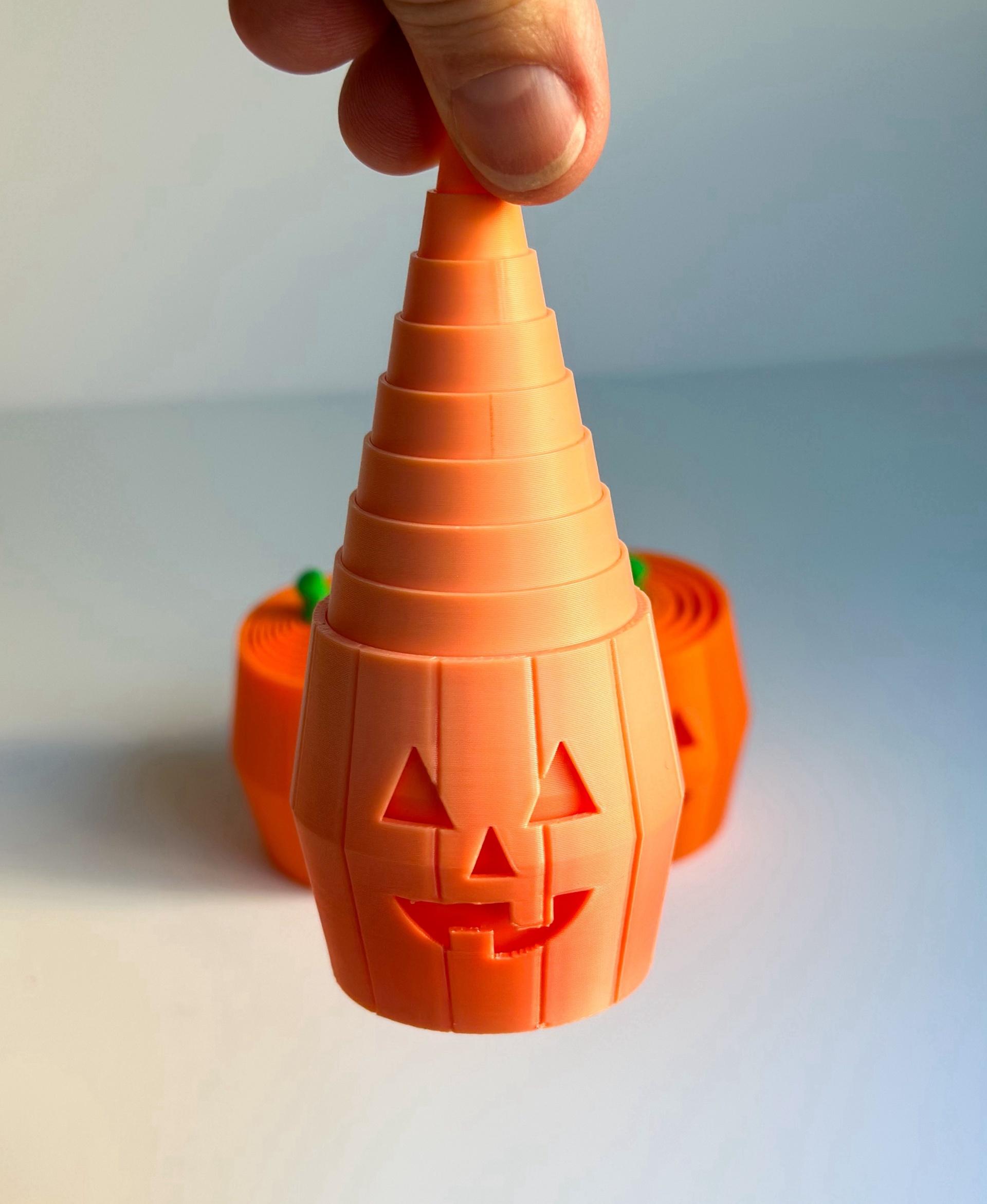 Pumpkin & Jack O'Latern Layered Fidget (3 Styles in 3 Sizes = 9 total) 3d model