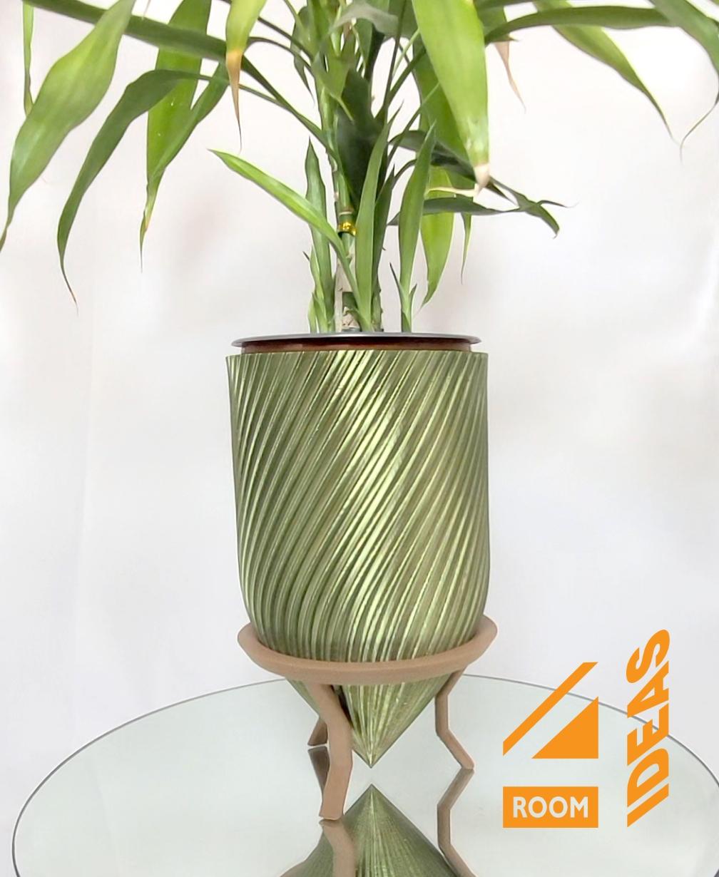 Bullet Planter Pot 3 - hanging planter + stands 3d model