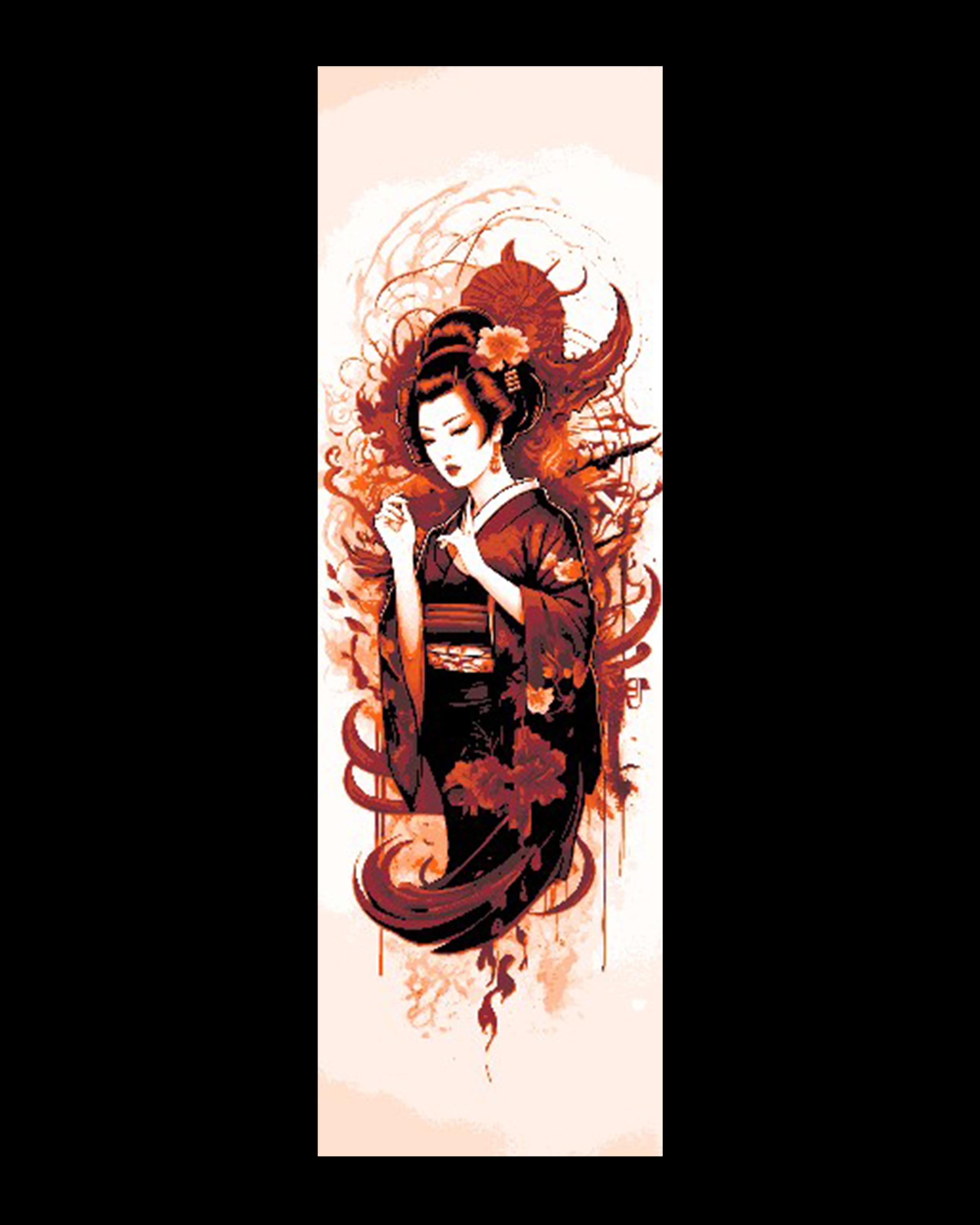 The beautiful and Mysterious Geisha - Set of 3 Bookmarks 3d model