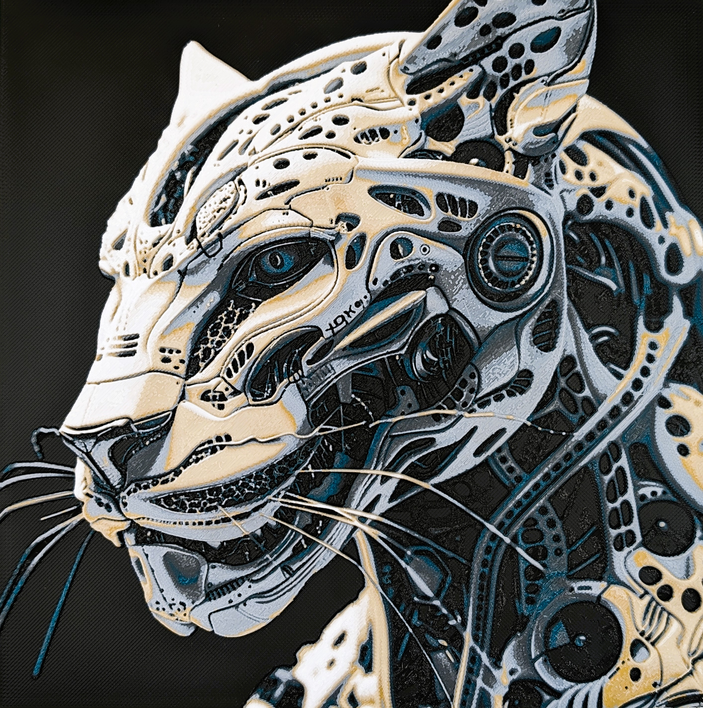 Electric Leopard - Hueforge Print 3d model