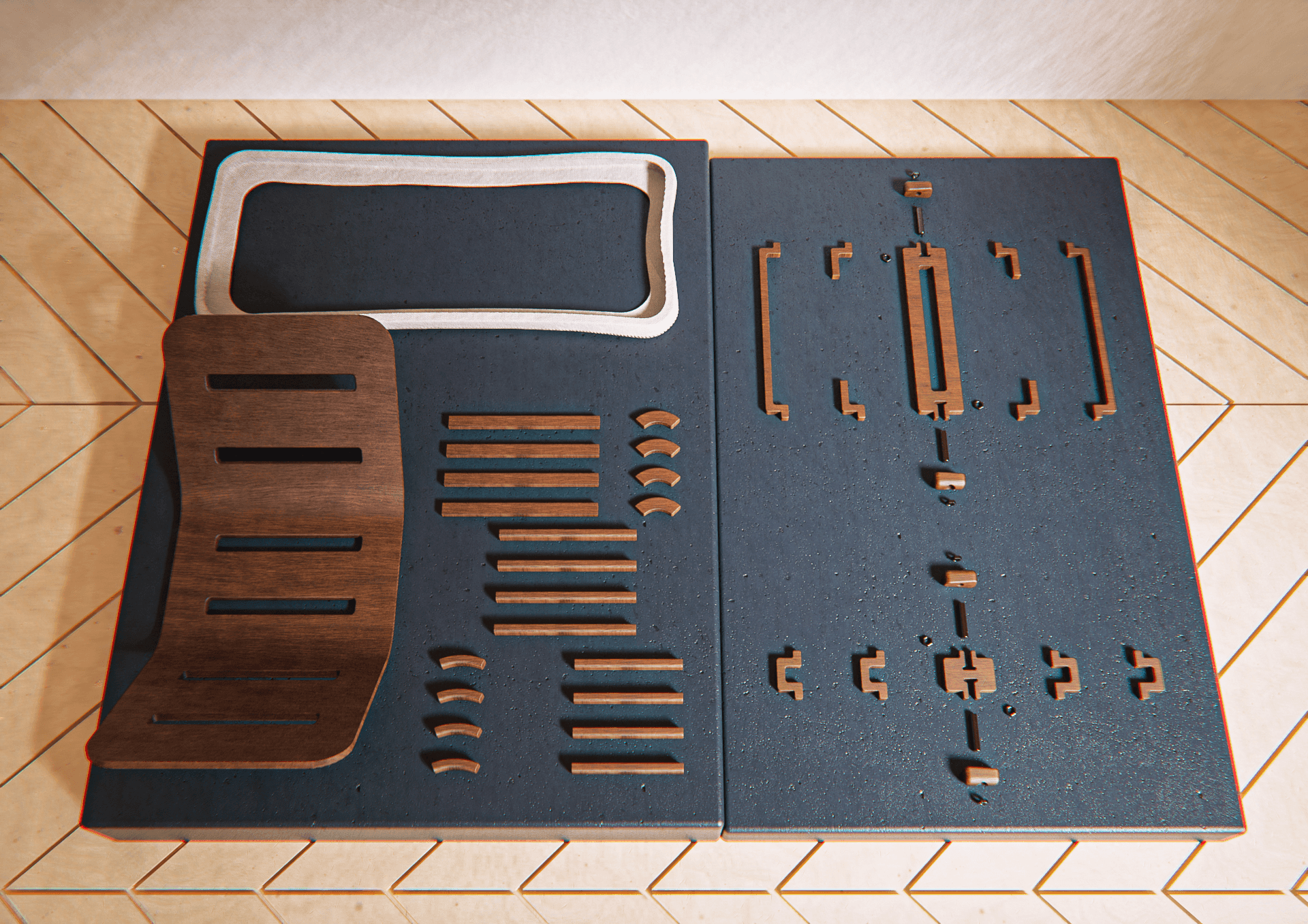 Daneman - A Modular Furniture System 3d model