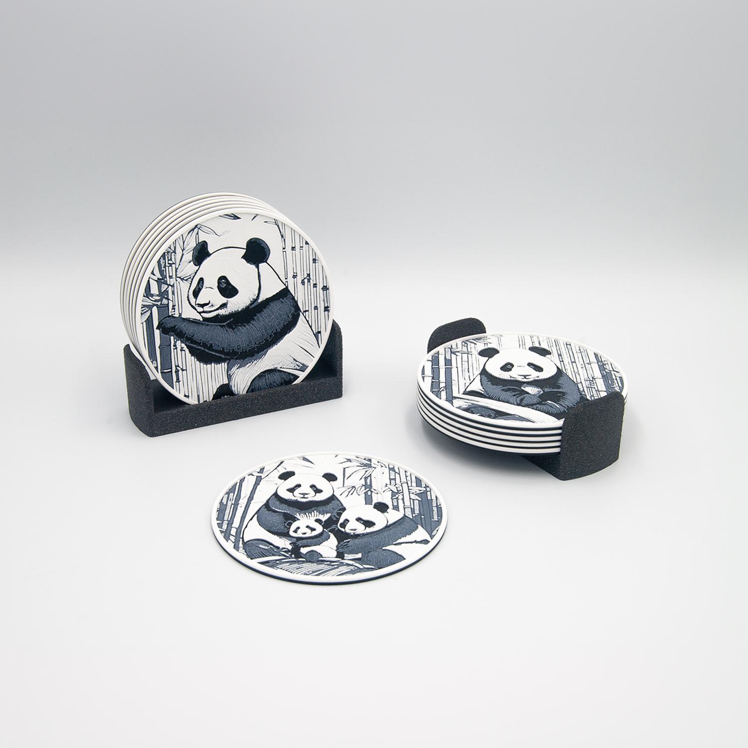 Giant Panda Coasters 3d model