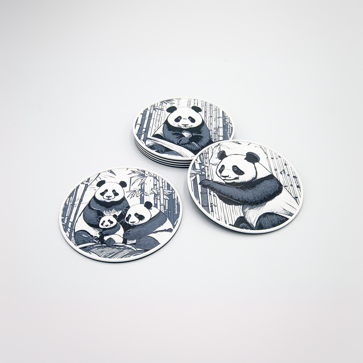 Giant Panda Coasters 3d model