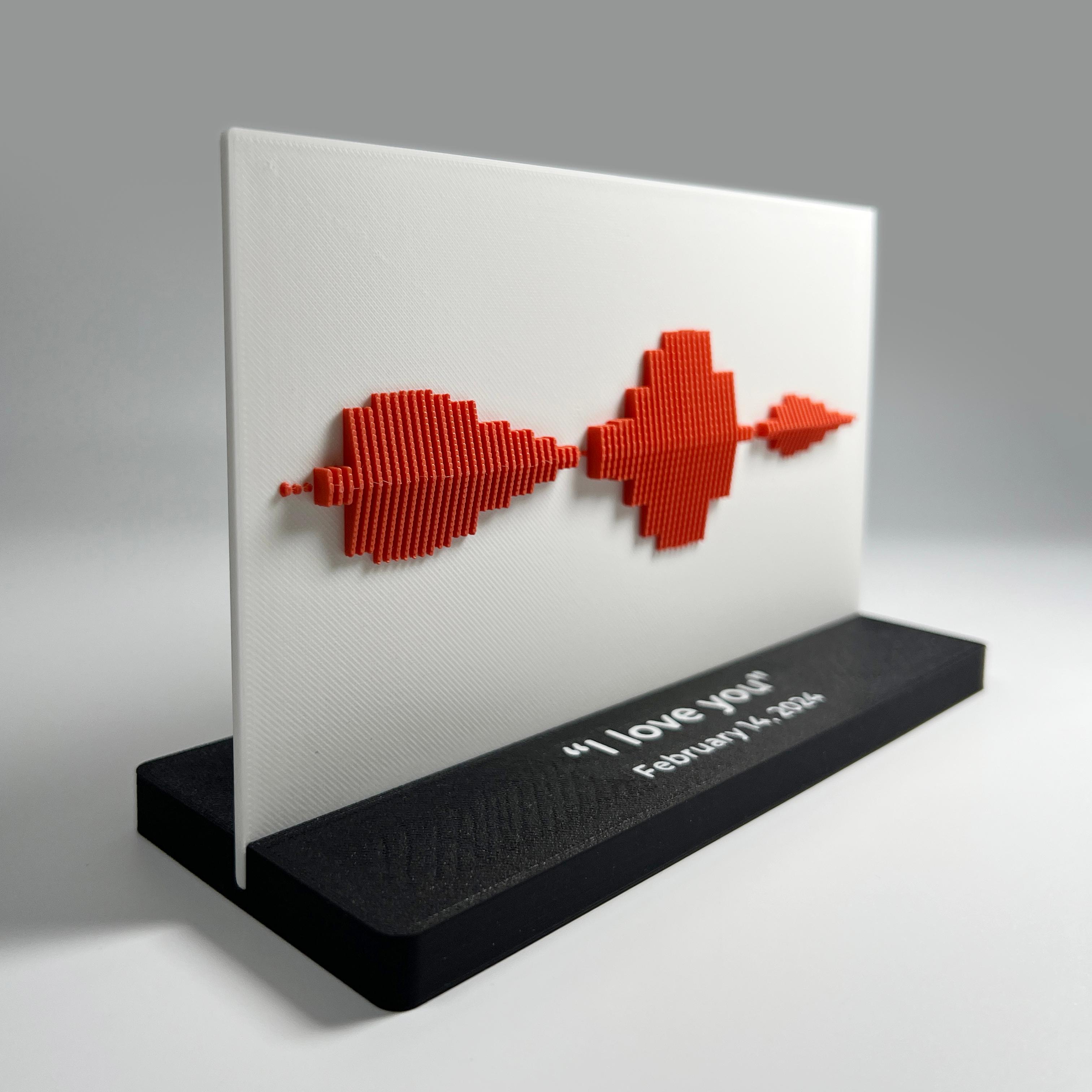 I love you sound wave 3d model