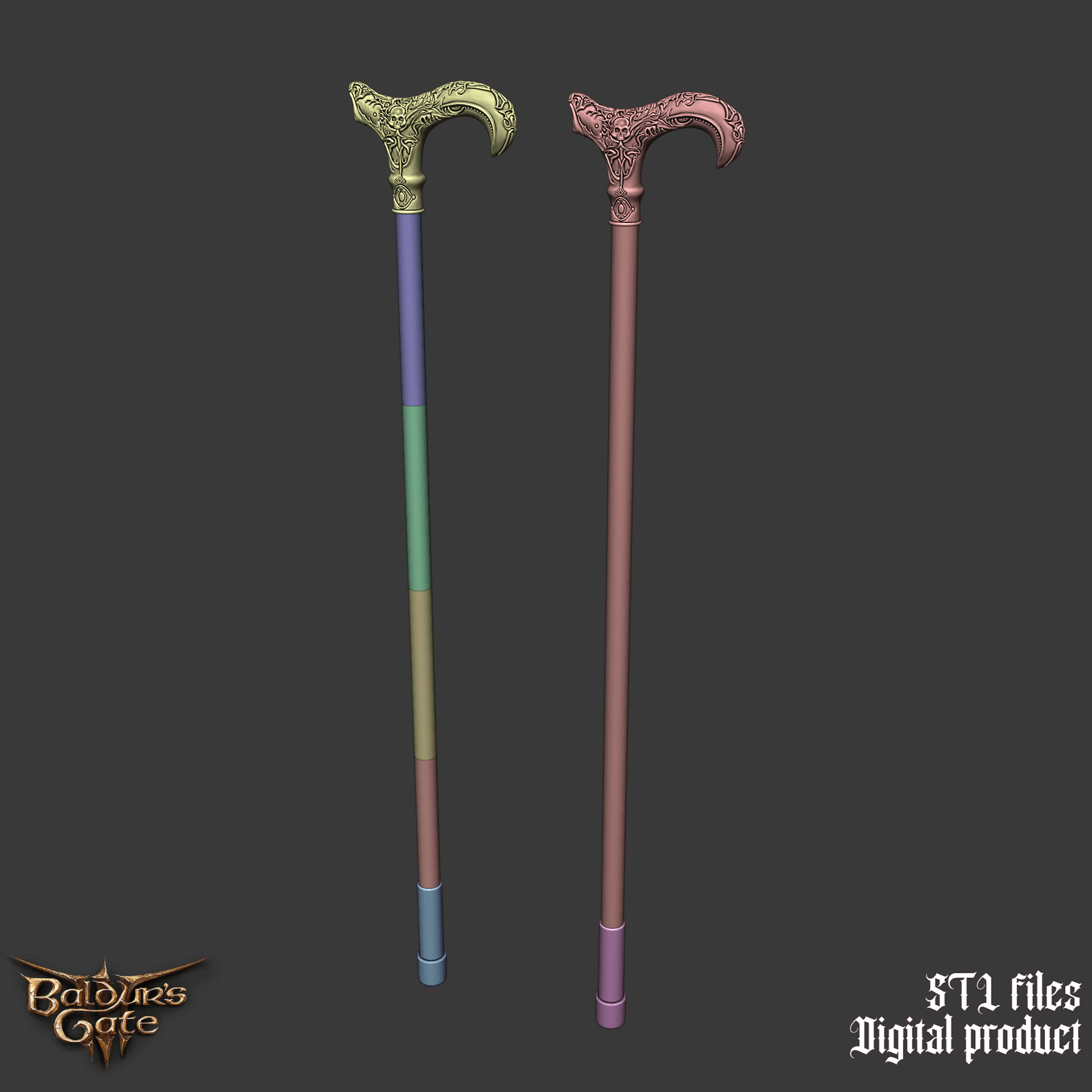 Fantasy Lord Gortash Cane Baldurs Gate 3 3d model