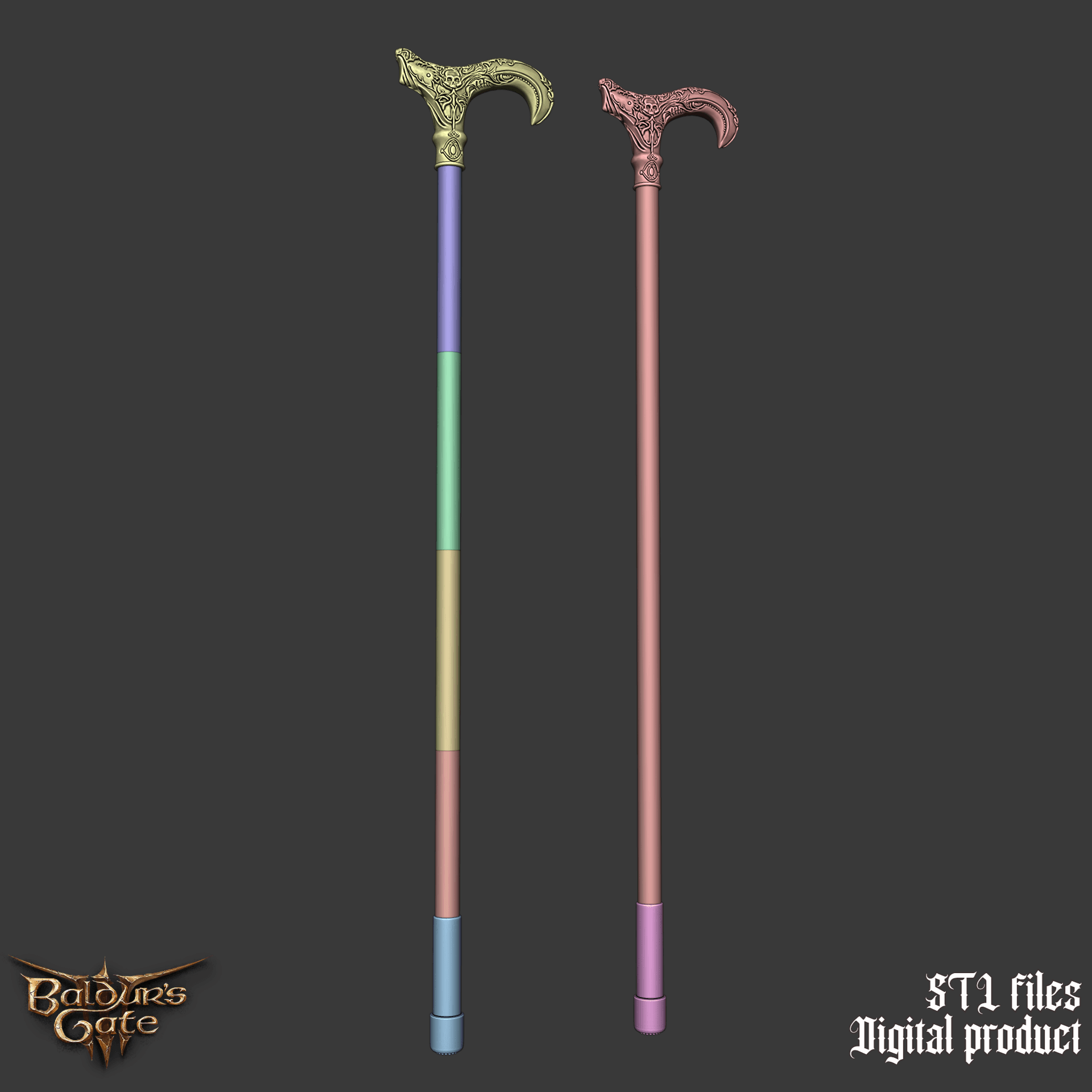 Fantasy Lord Gortash Cane Baldurs Gate 3 3d model