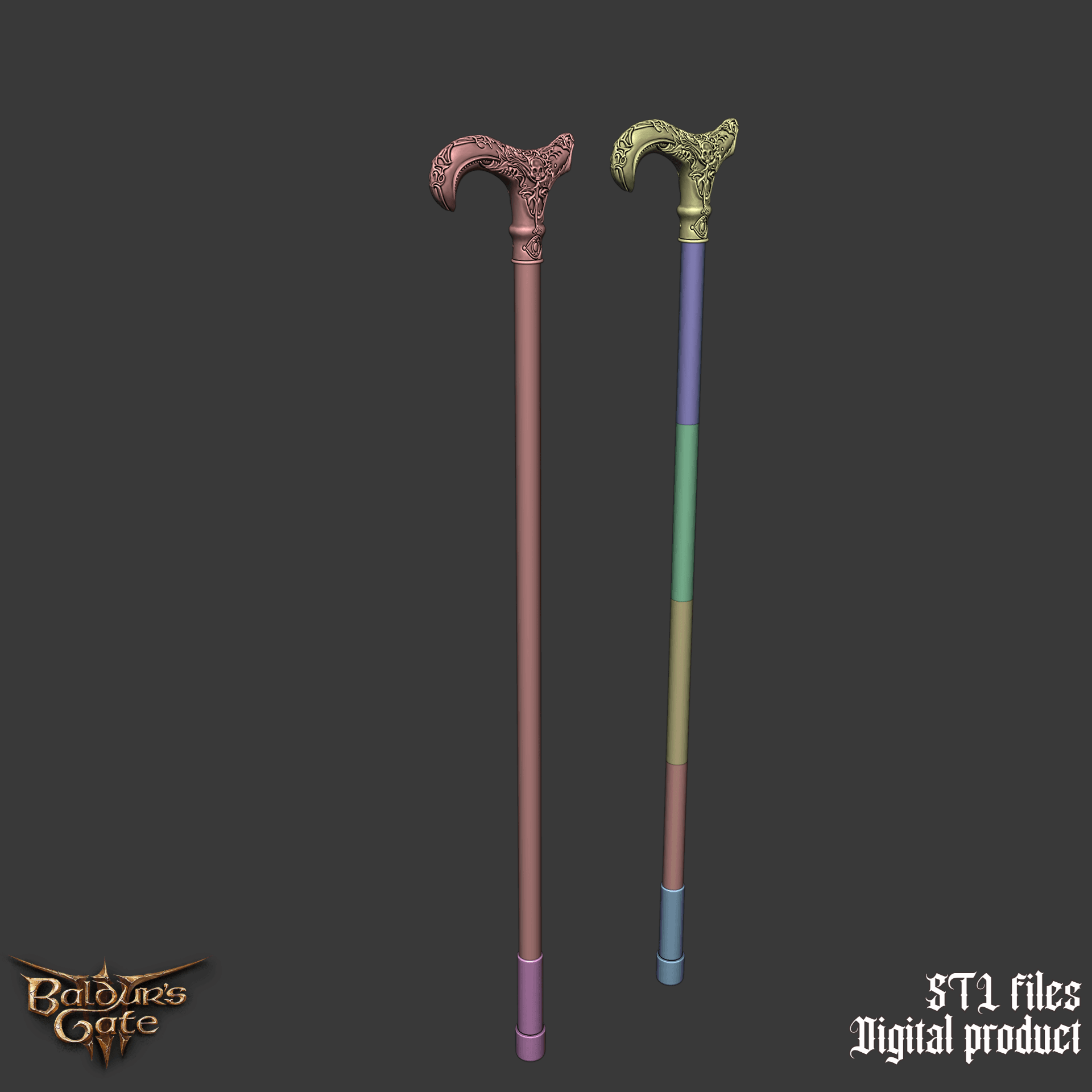 Fantasy Lord Gortash Cane Baldurs Gate 3 3d model