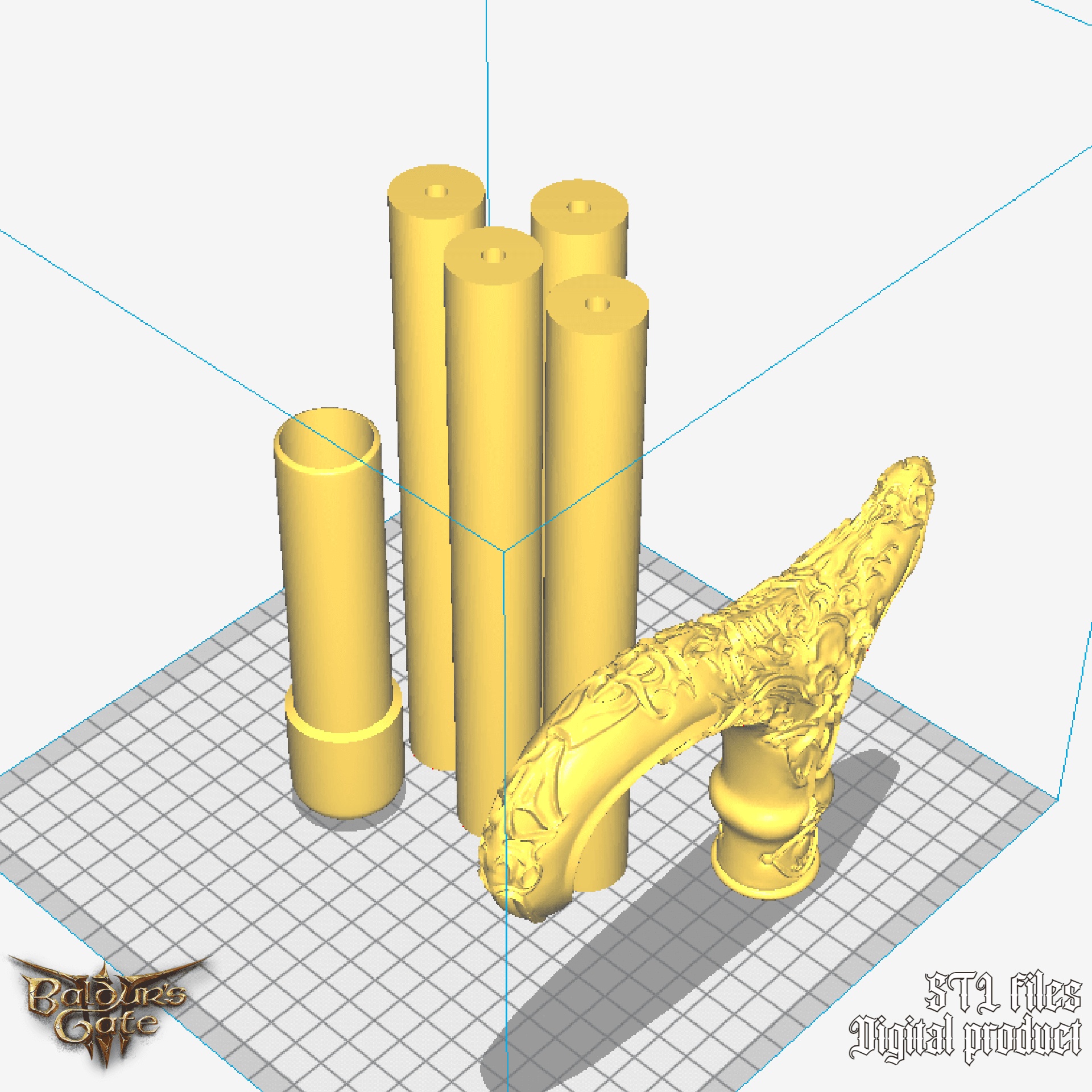 Fantasy Lord Gortash Cane Baldurs Gate 3 3d model