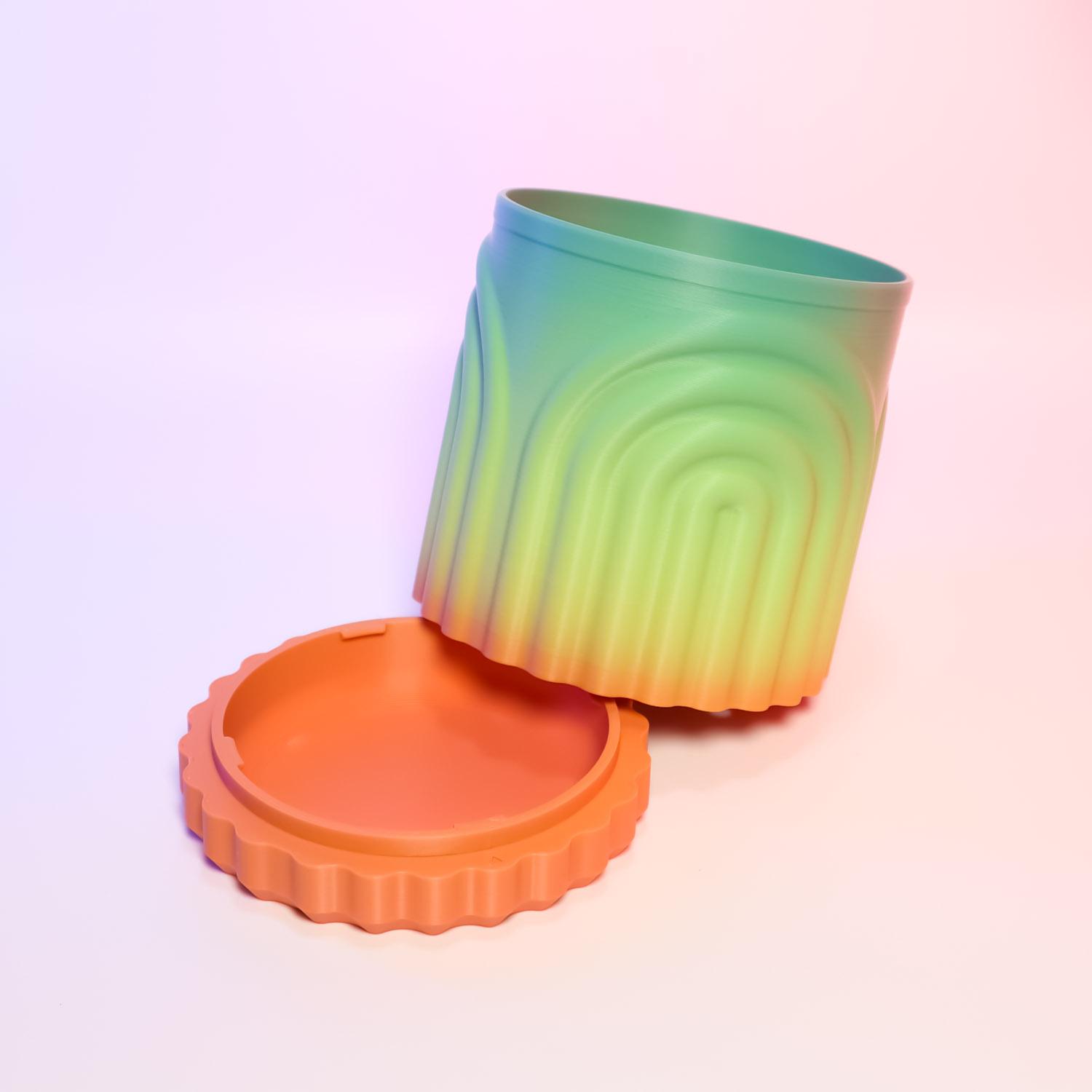 Round Rainbow Planter 3d model