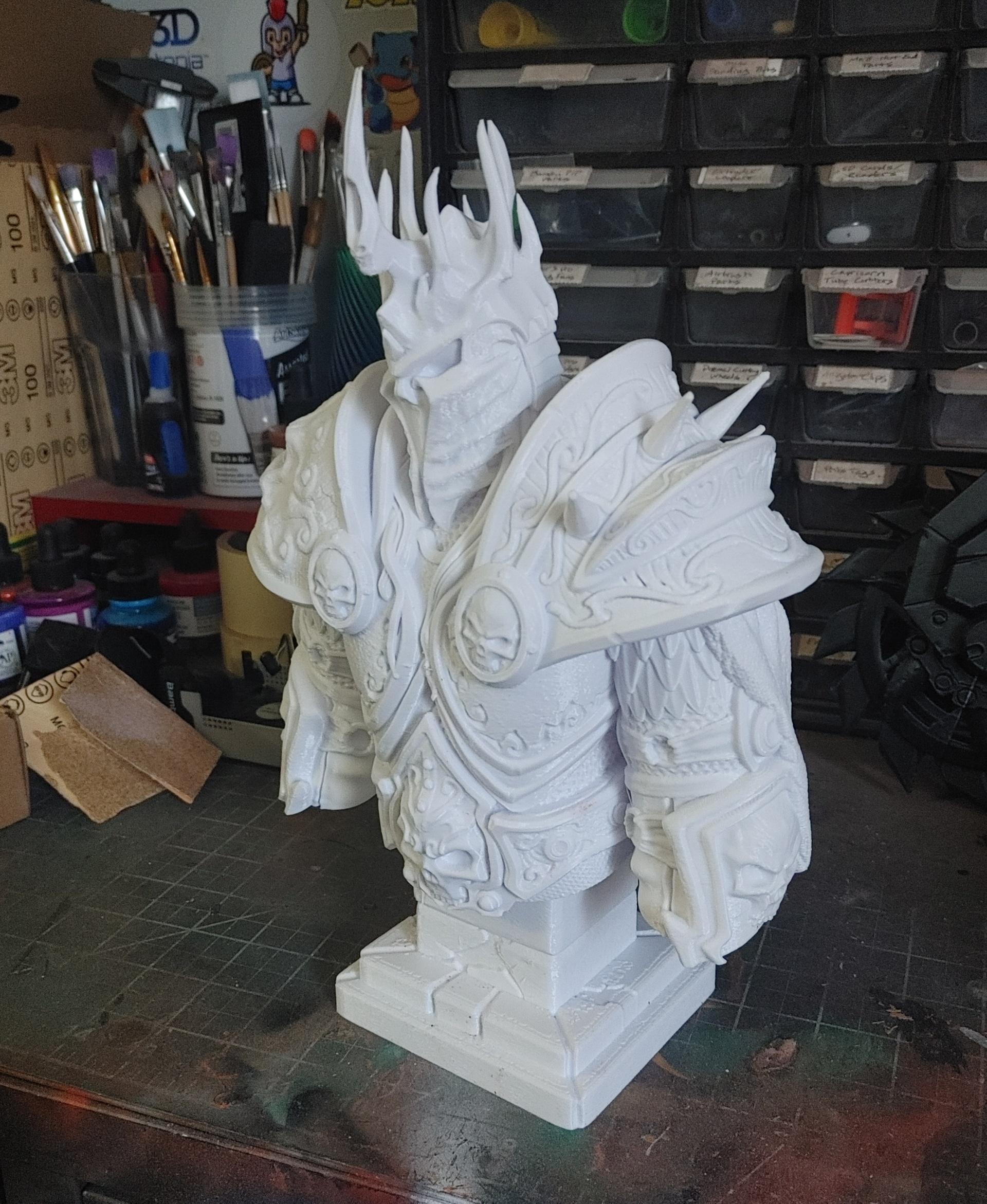 Lich King bust - WoW (Pre-Supported) 3d model