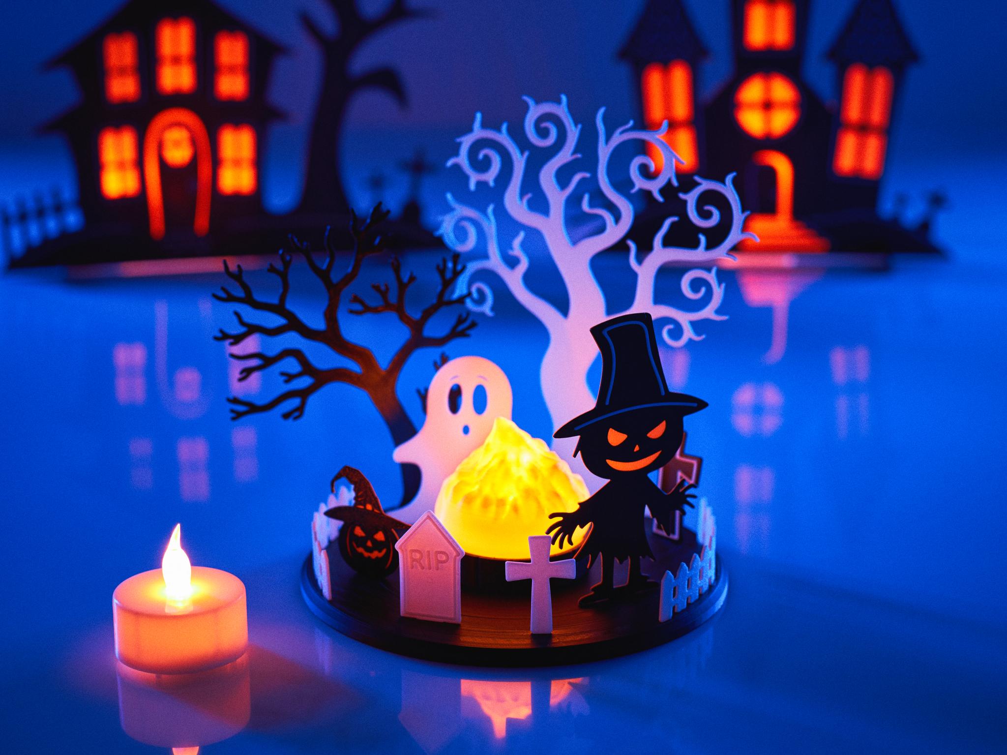 Cute Halloween Diorama 3d model