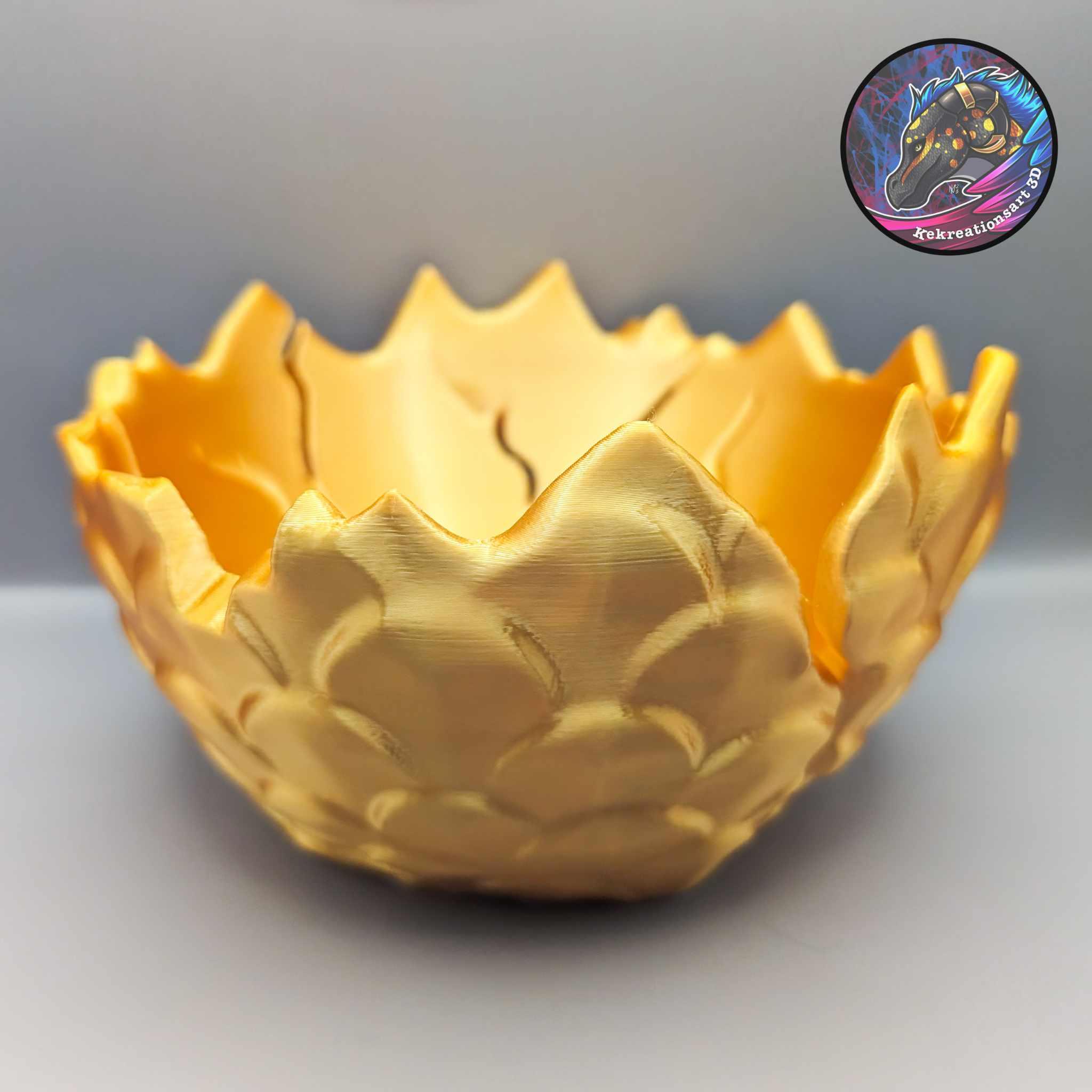 Cracked Dragon Egg Bowl Display 3d model