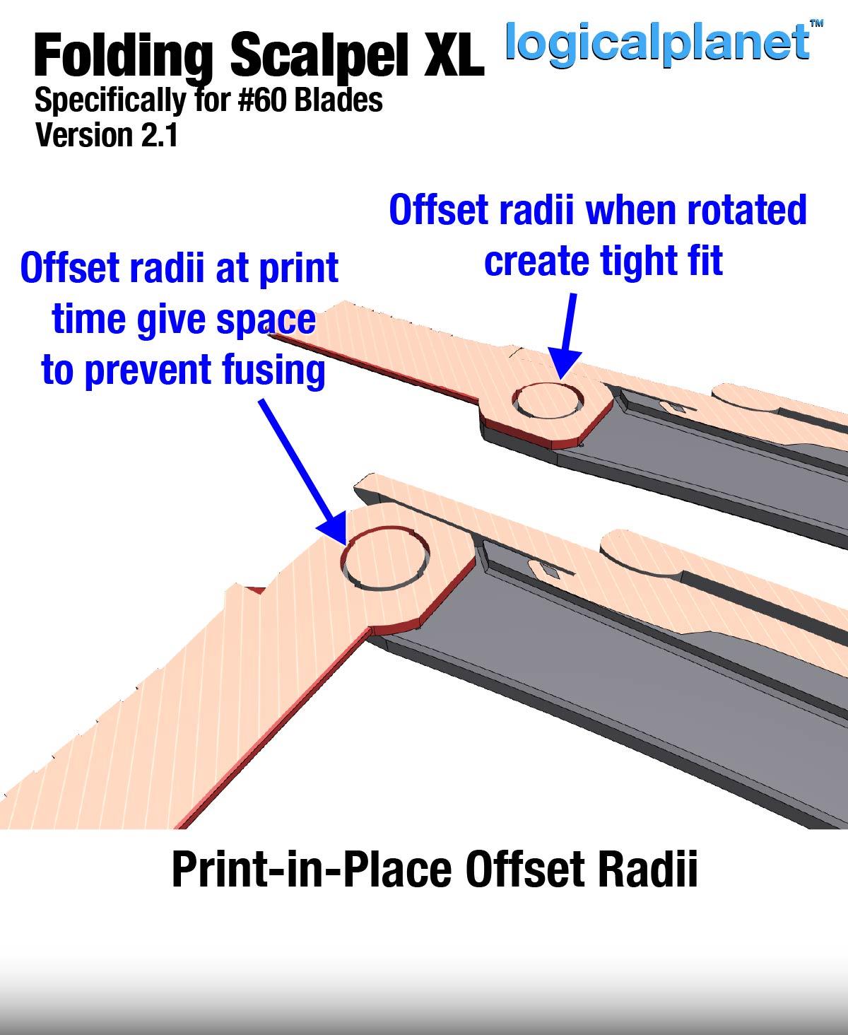 Folding Scalpel XL v2.1 (for #60 Blades) 3d model