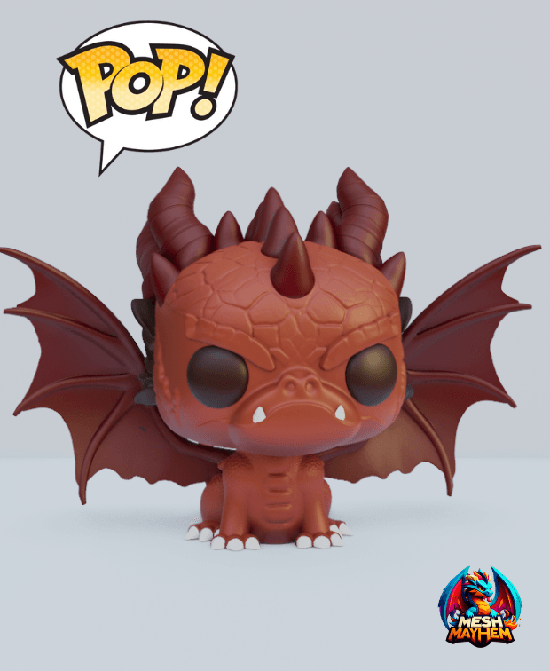 Funko Pop Style Dragon Mesh Mayhem 3d model