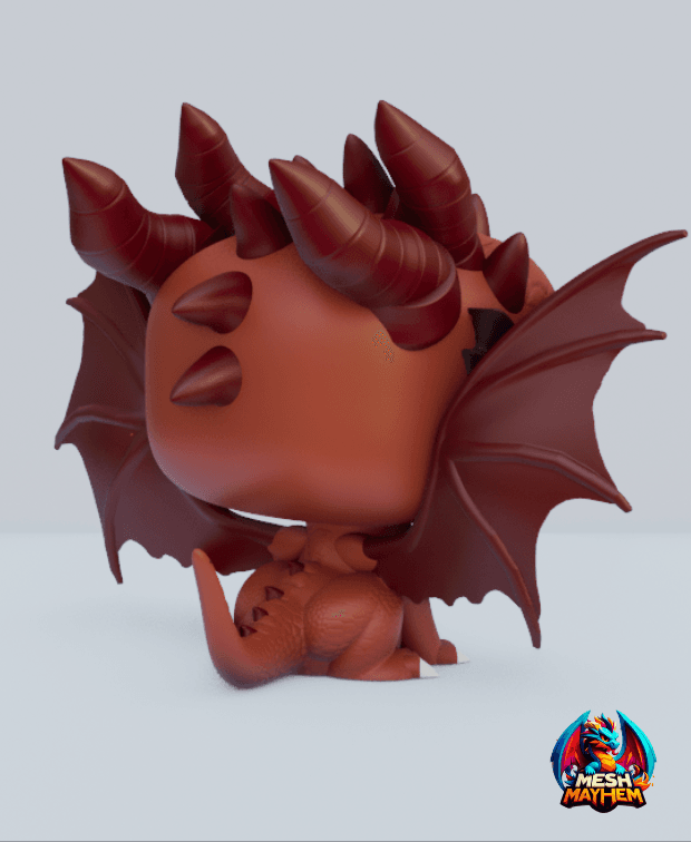 Funko Pop Style Dragon Mesh Mayhem 3d model