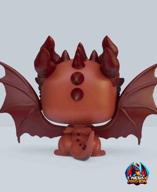 Funko Pop Style Dragon Mesh Mayhem 3d model