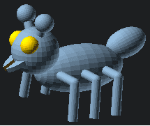 Bug - optional legs  3d model