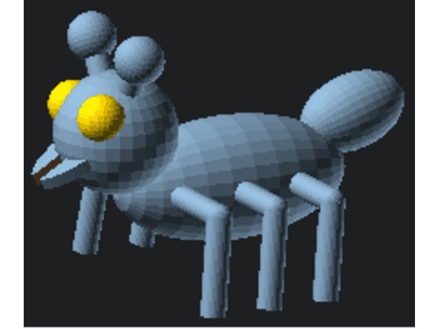 Bug - optional legs  3d model