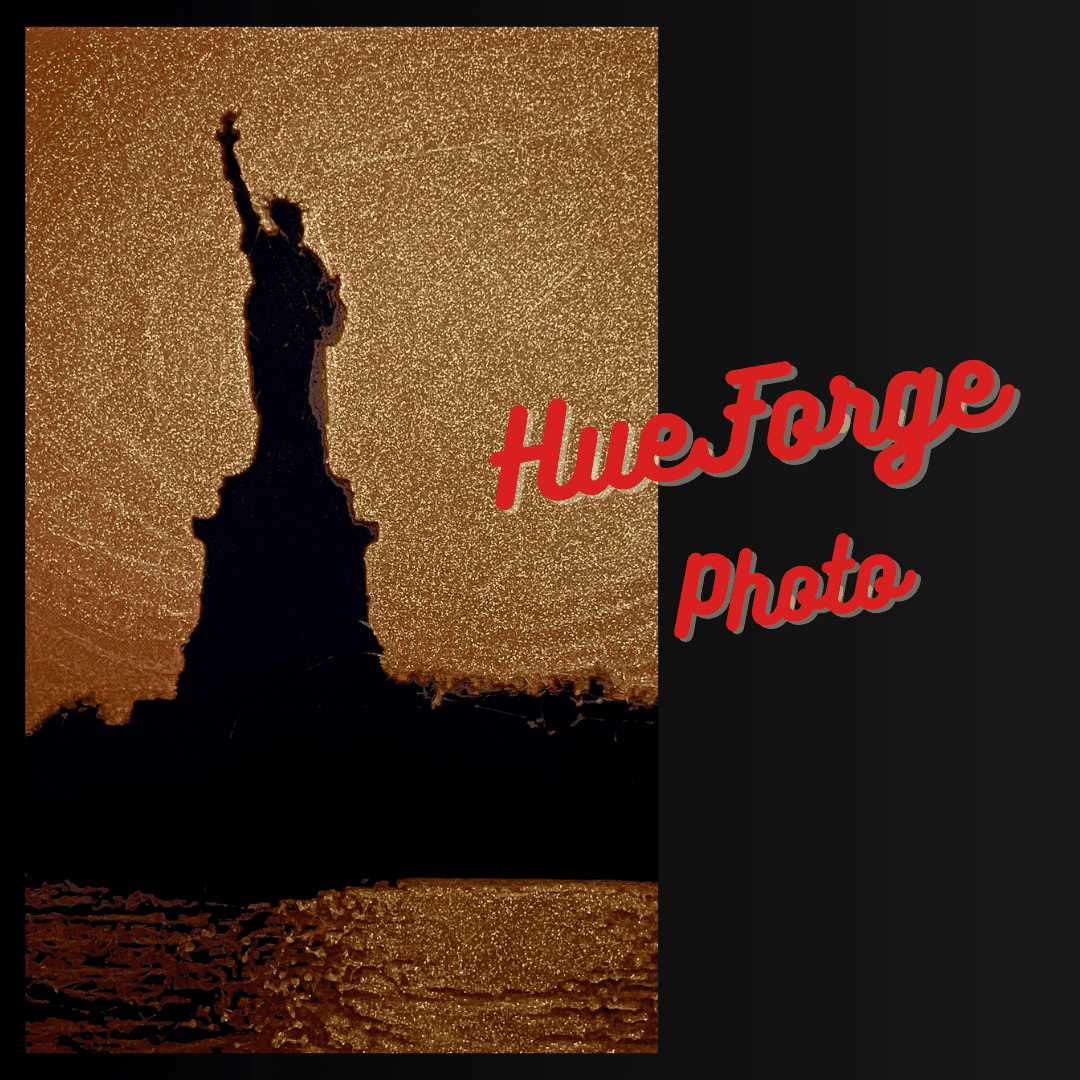 Statue of Liberty HueForge Photo Postcard 3d model