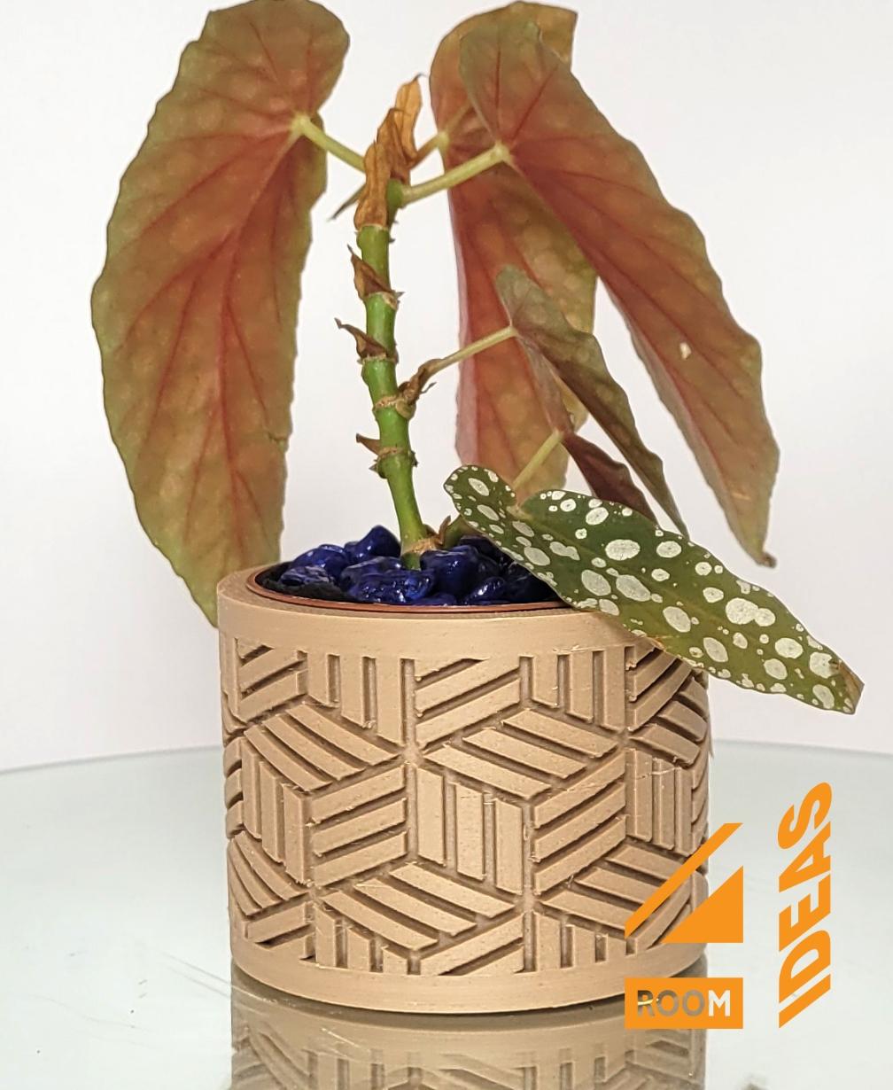 Succulent Planter Japanese Style - Lattice/Kagome V2.stl 3d model