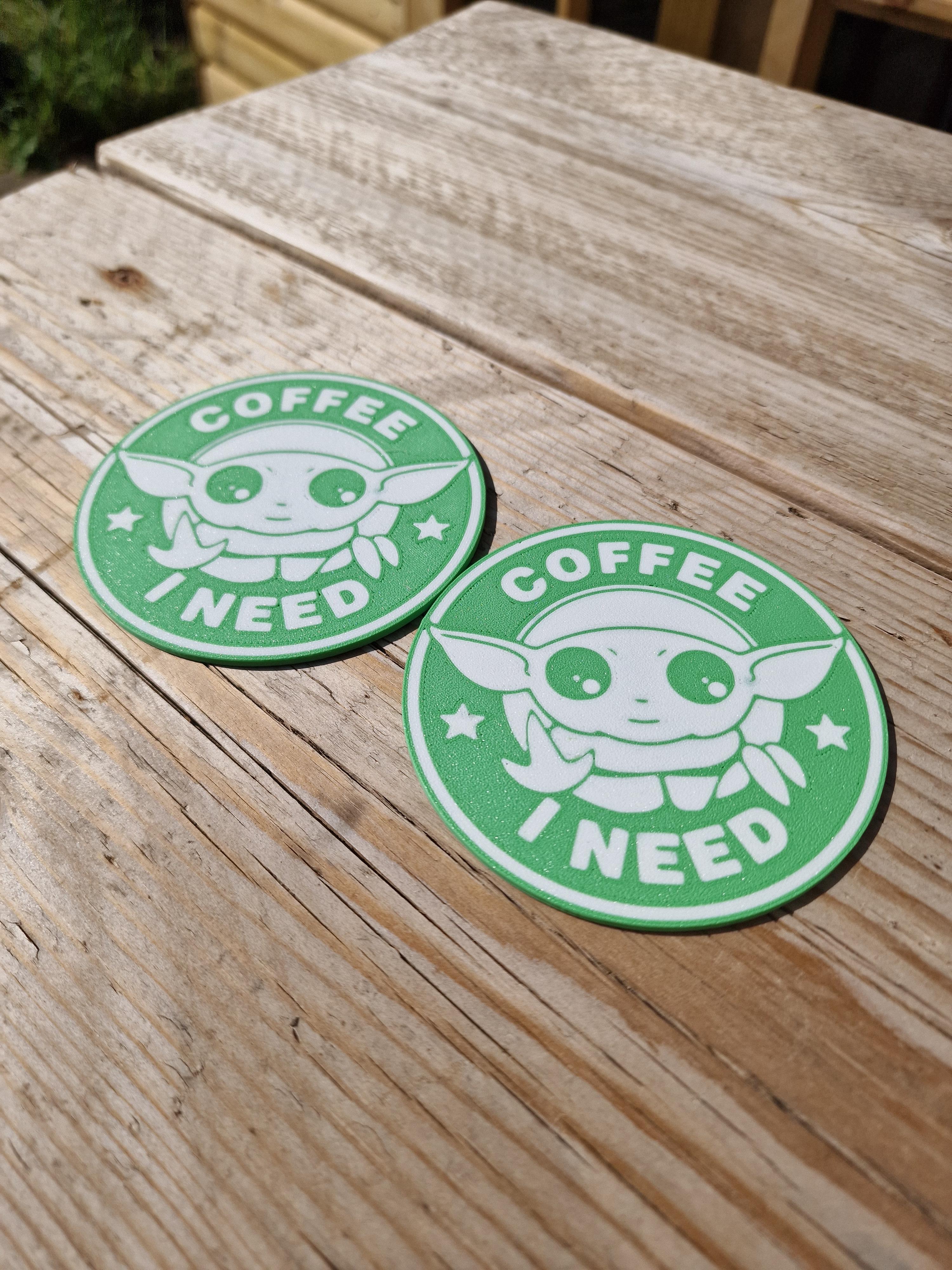 Grogu Coffee Coaster 1 3d model