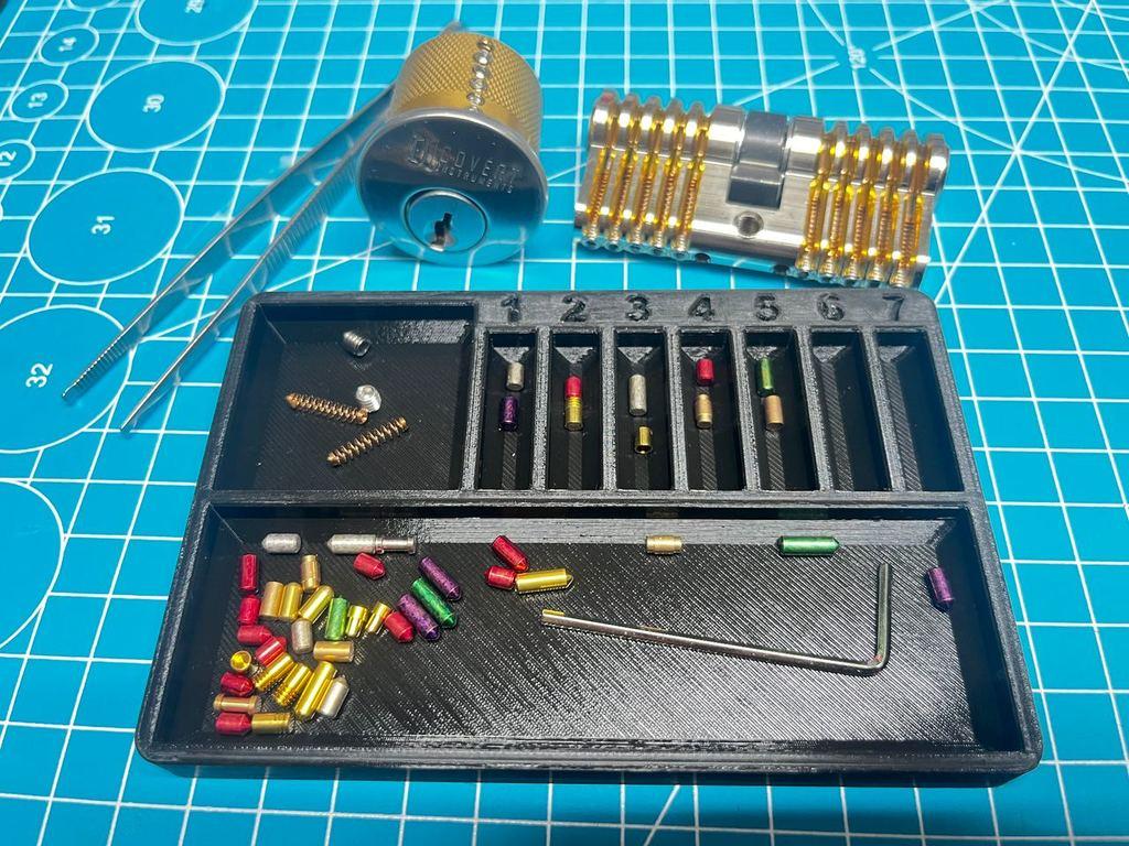 Lock Pin Organizer Assortment Sorter Selector - Practice Lock - Covert Instruments - Multipick 3d model