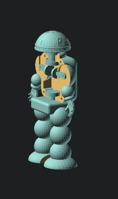 RobotRetro - Configurable and posable robot model. 3d model