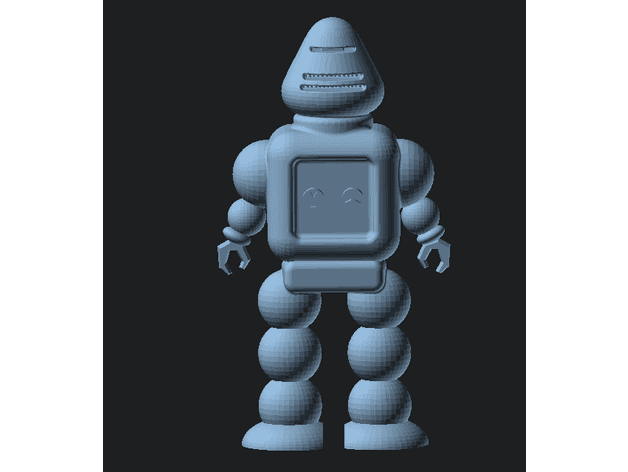 RobotRetro - Configurable and posable robot model. 3d model