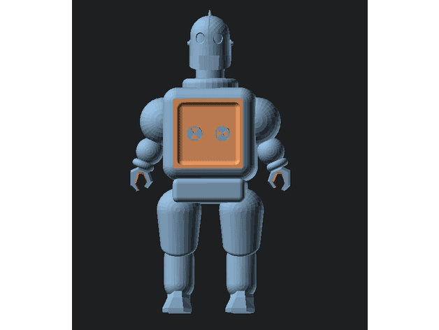 RobotRetro - Configurable and posable robot model. 3d model