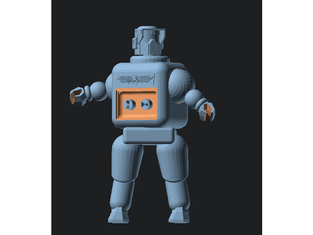 RobotRetro - Configurable and posable robot model. 3d model