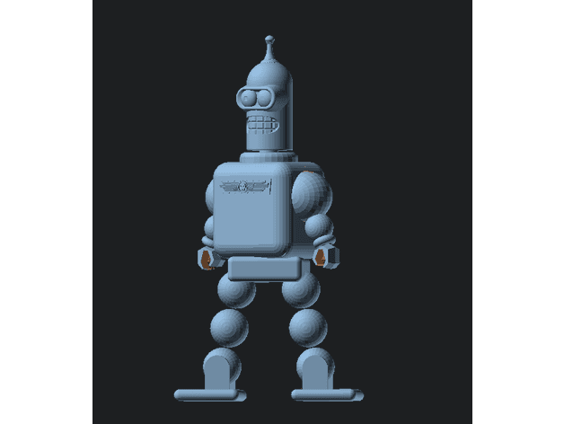 RobotRetro - Configurable and posable robot model. 3d model