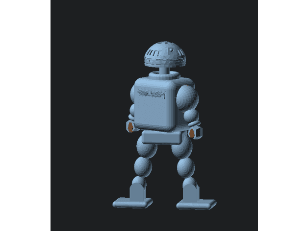 RobotRetro - Configurable and posable robot model. 3d model