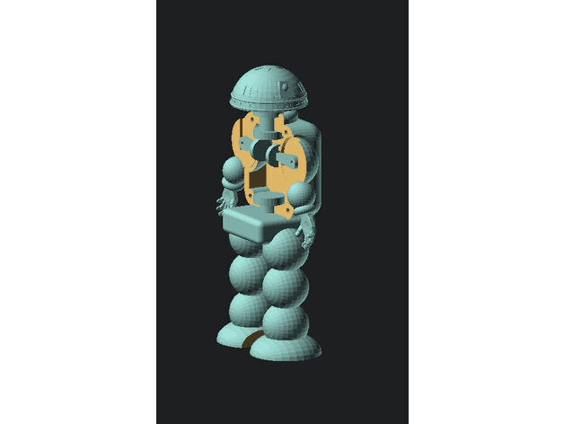 RobotRetro - Configurable and posable robot model. 3d model