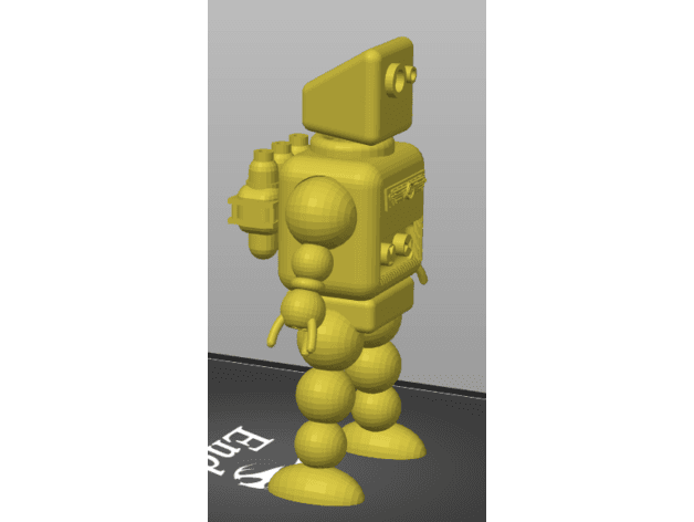 RobotRetro - Configurable and posable robot model. 3d model