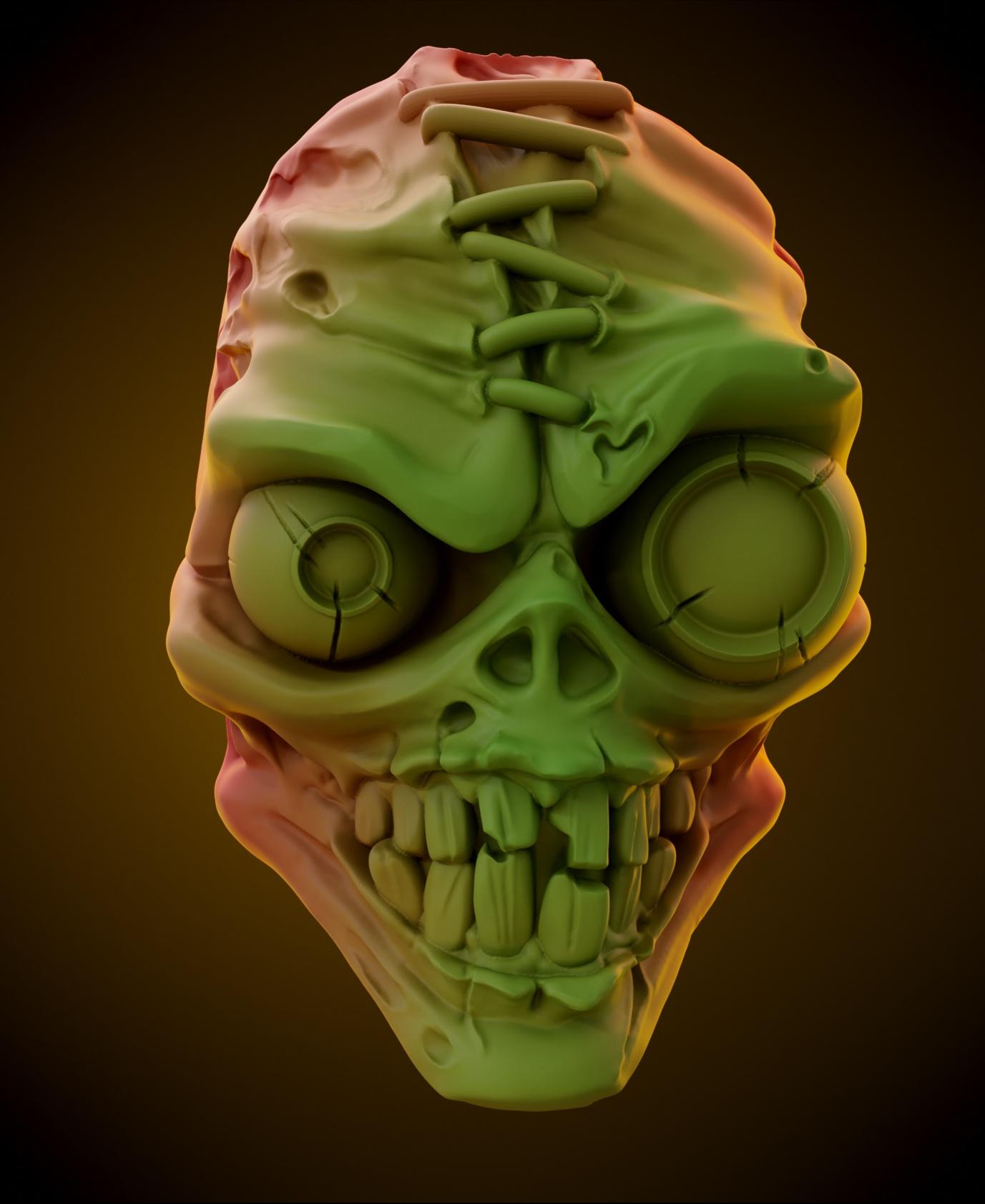 Creepy Zombie Wall Mount 3d model