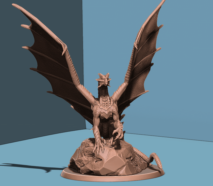 Young Copper Dragon 3d model