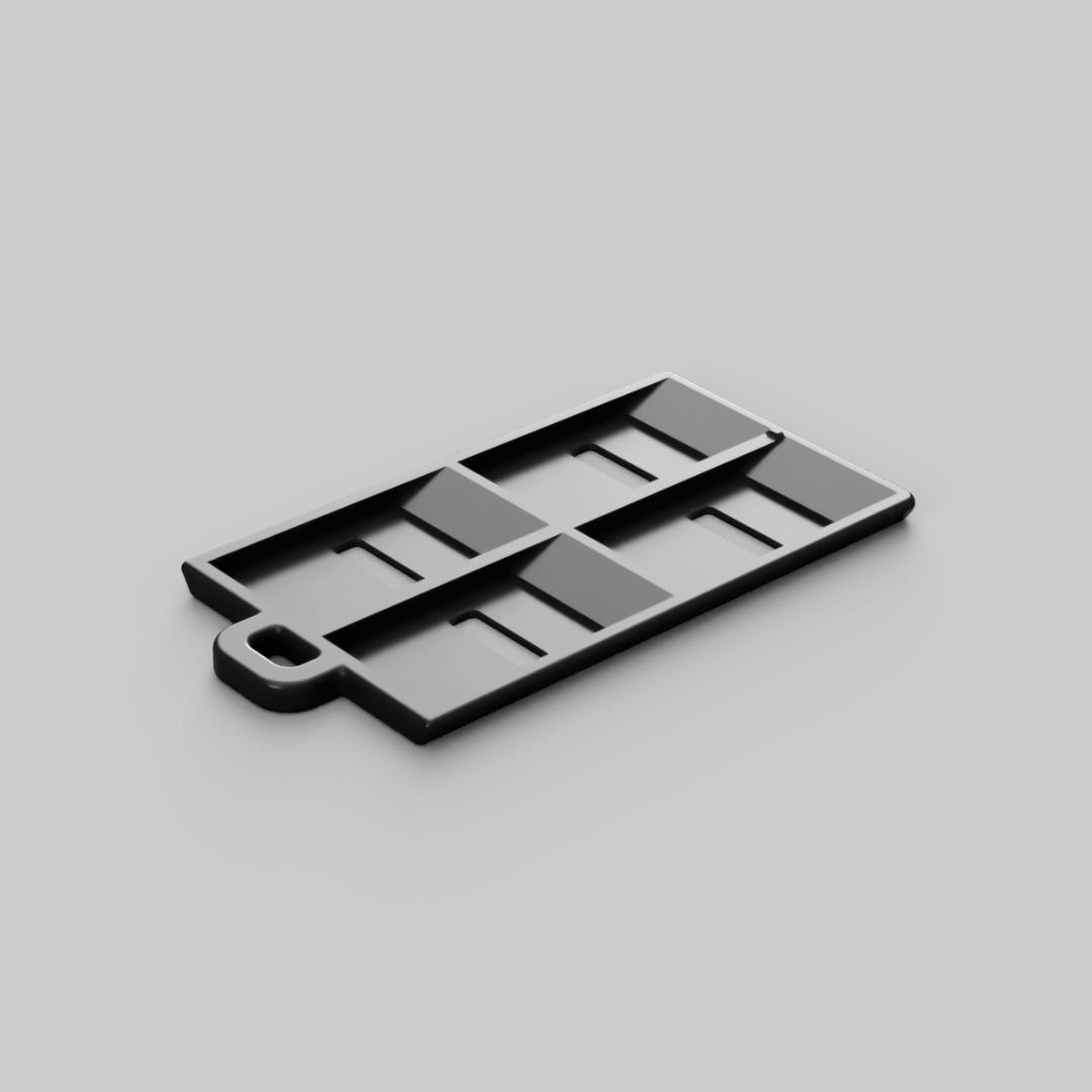 Minimalistic Card-sized Nintendo Game Card Holder 3d model