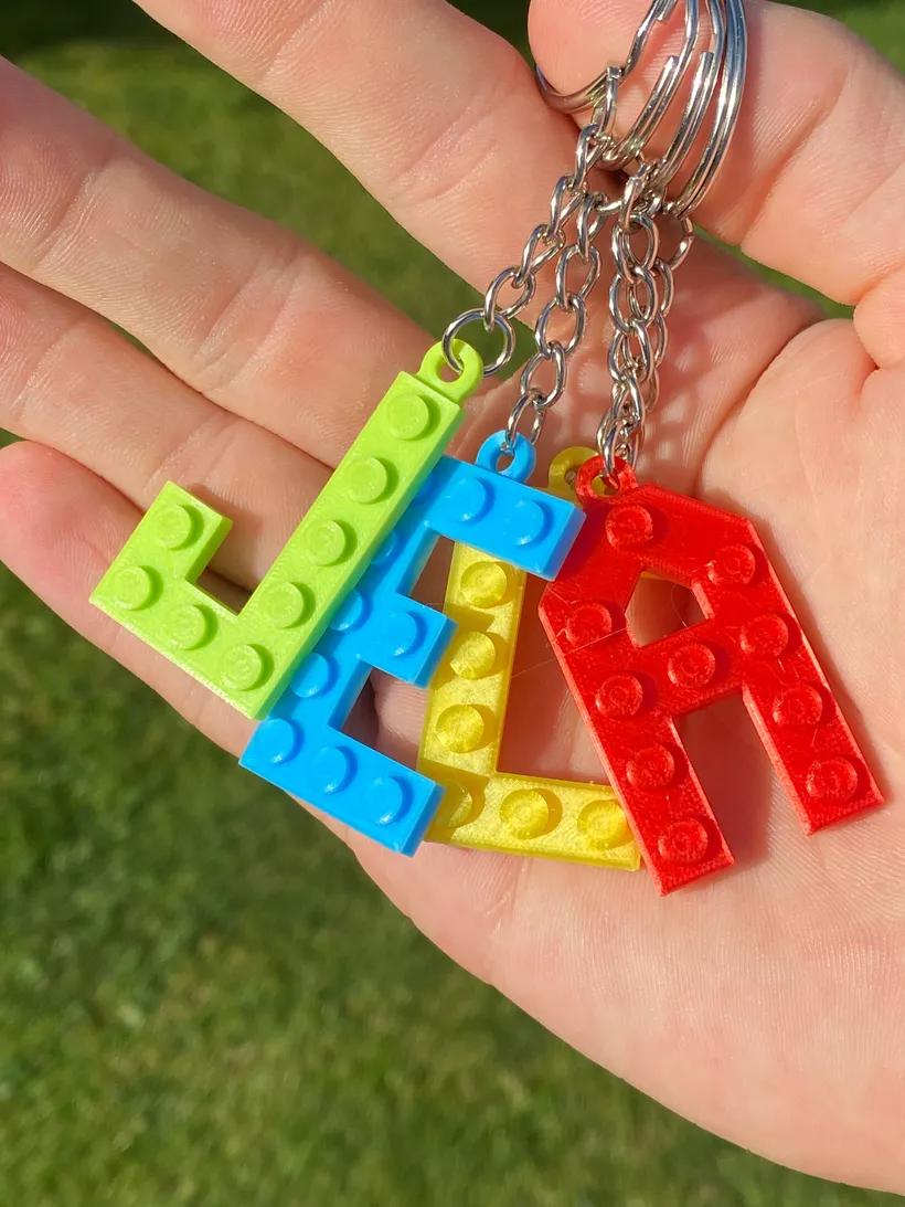 Brick keychain (A-Z) 3d model