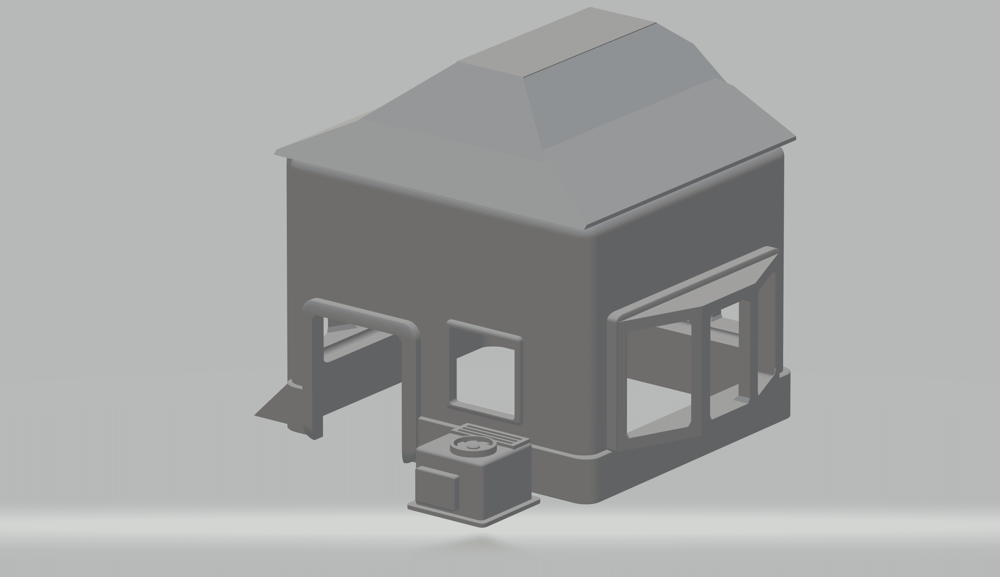 FHW:Mini Town House v1 (28mm scale) 3d model