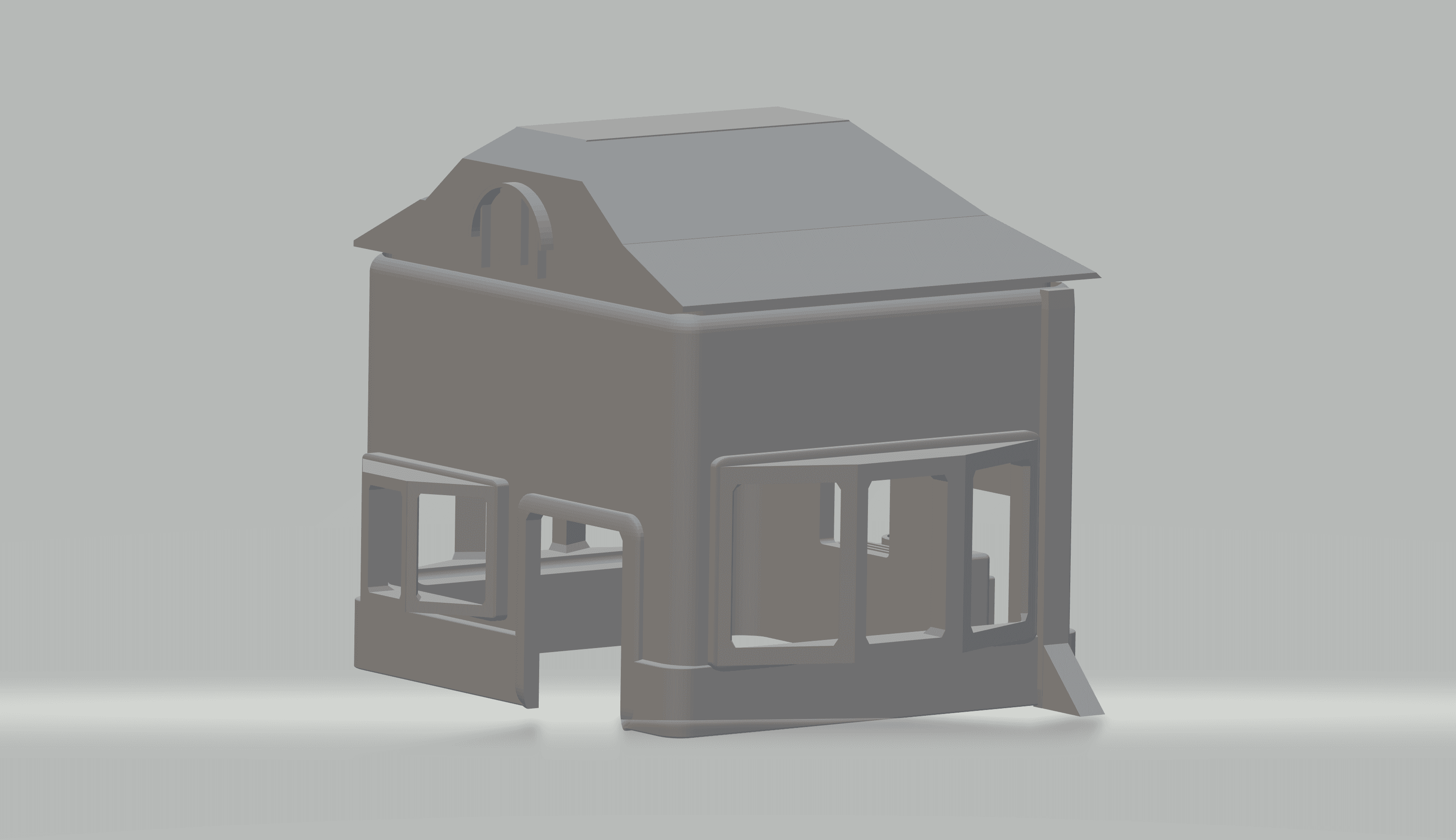 FHW:Mini Town House v1 (28mm scale) 3d model