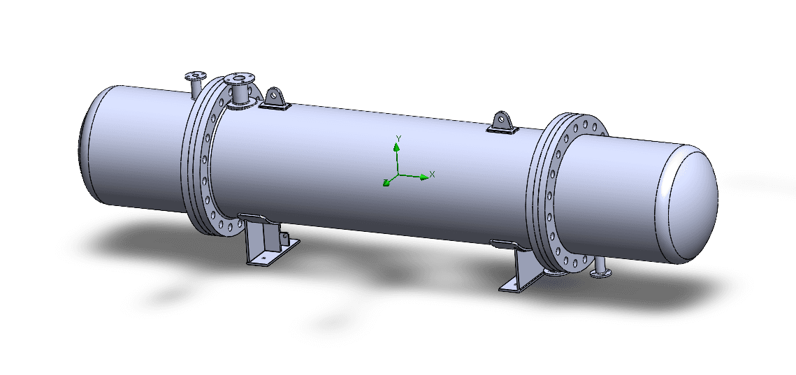 Shell and Tube Heat Exchanger 3d model