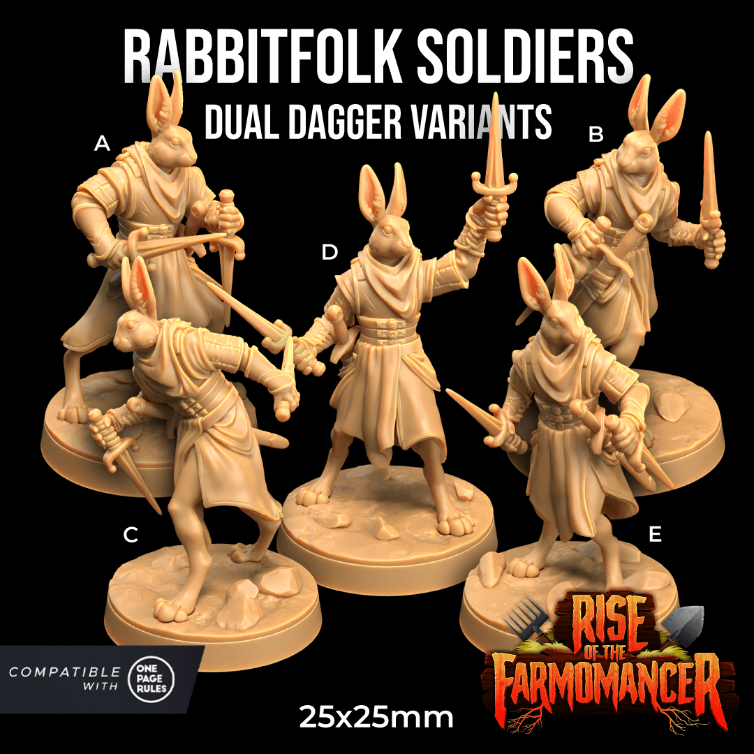 Rabbitfolk Soldiers Dagger Variants 3d model