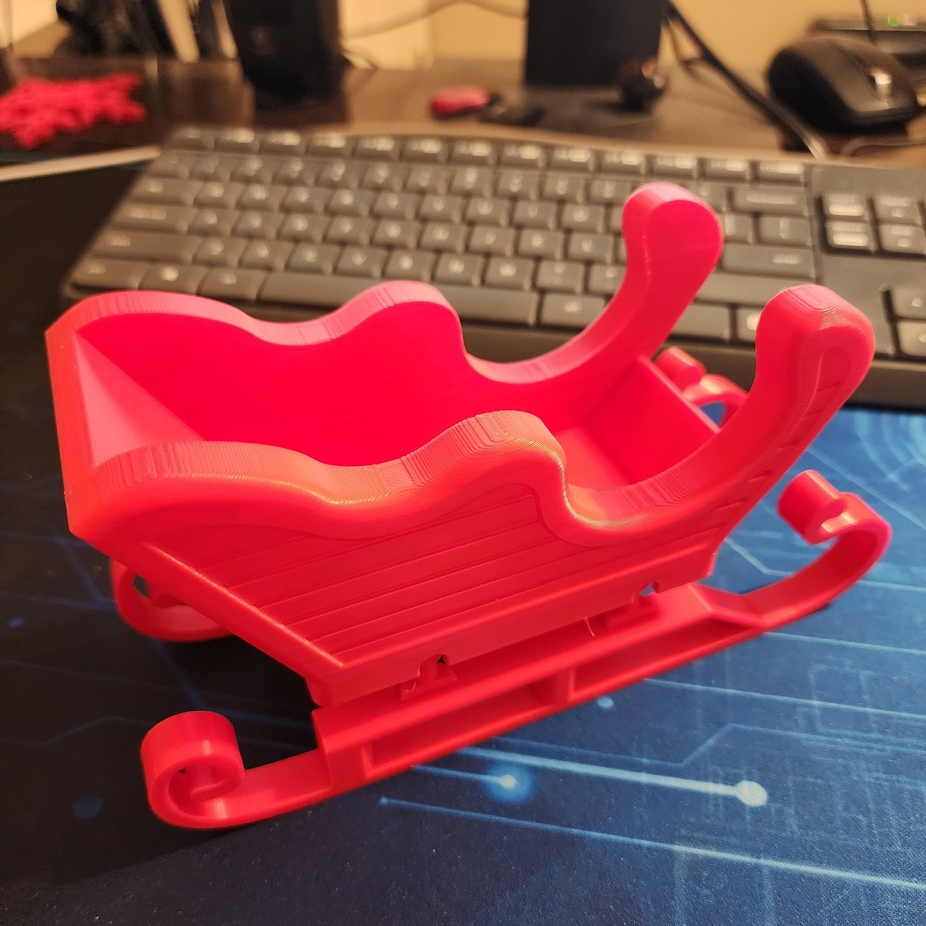 Print In Place Holiday Sleigh 3d model