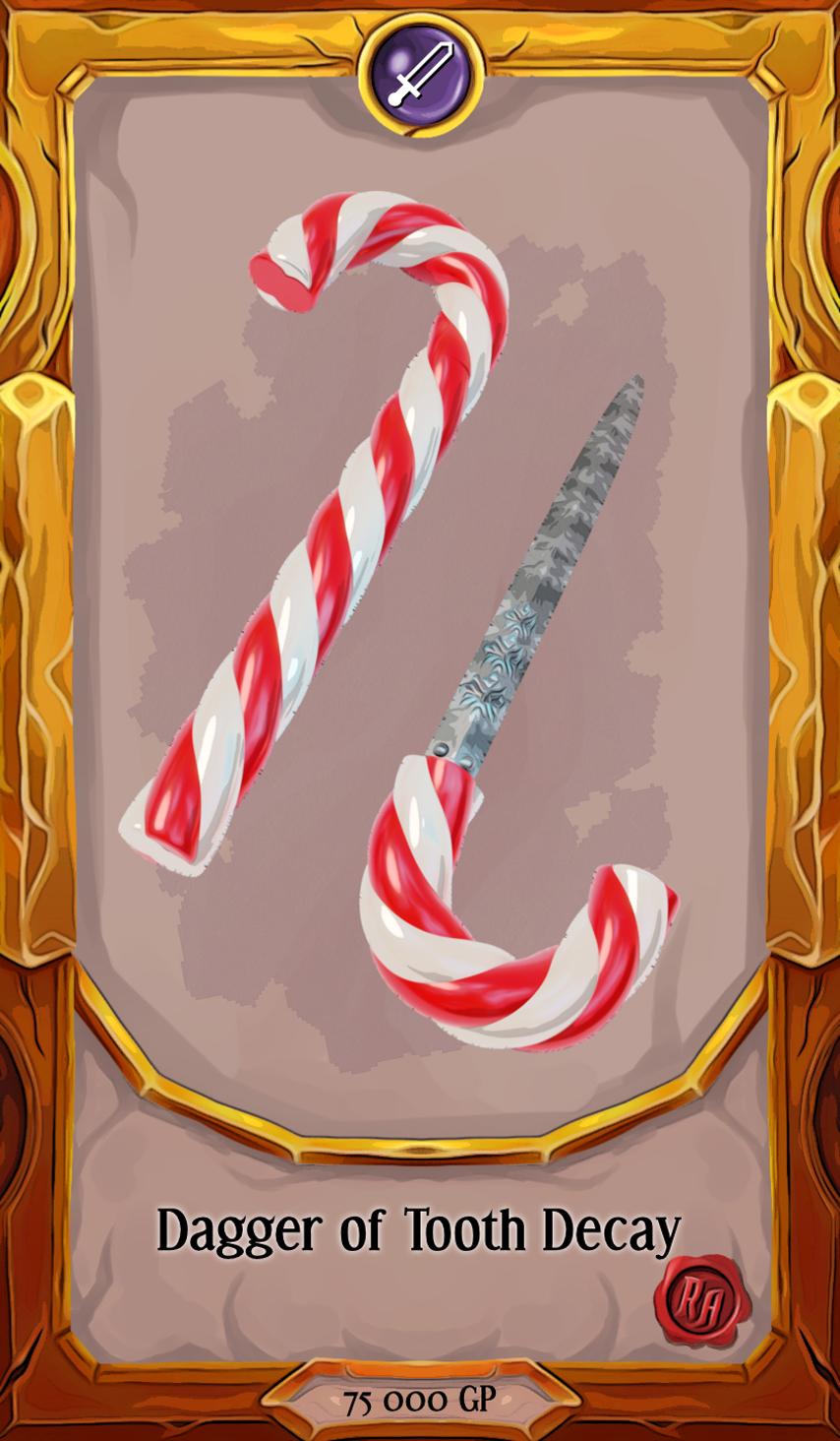 Candy Cane Dagger 3d model