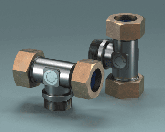 Fitting T - mechanical parts 3d model